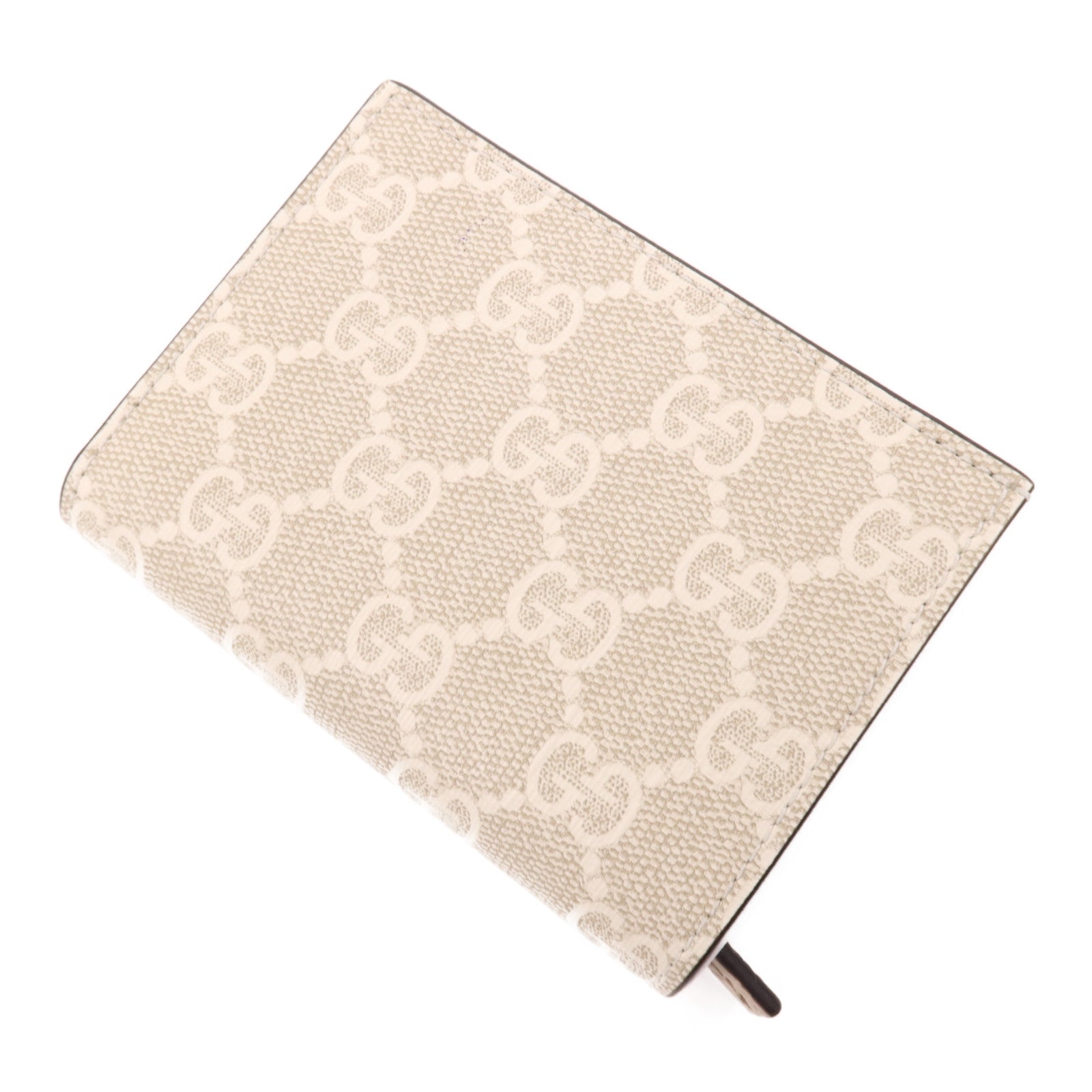 GUCCI 塗層帆布/牛皮皮革GG Marmont Wallet金扣錢包