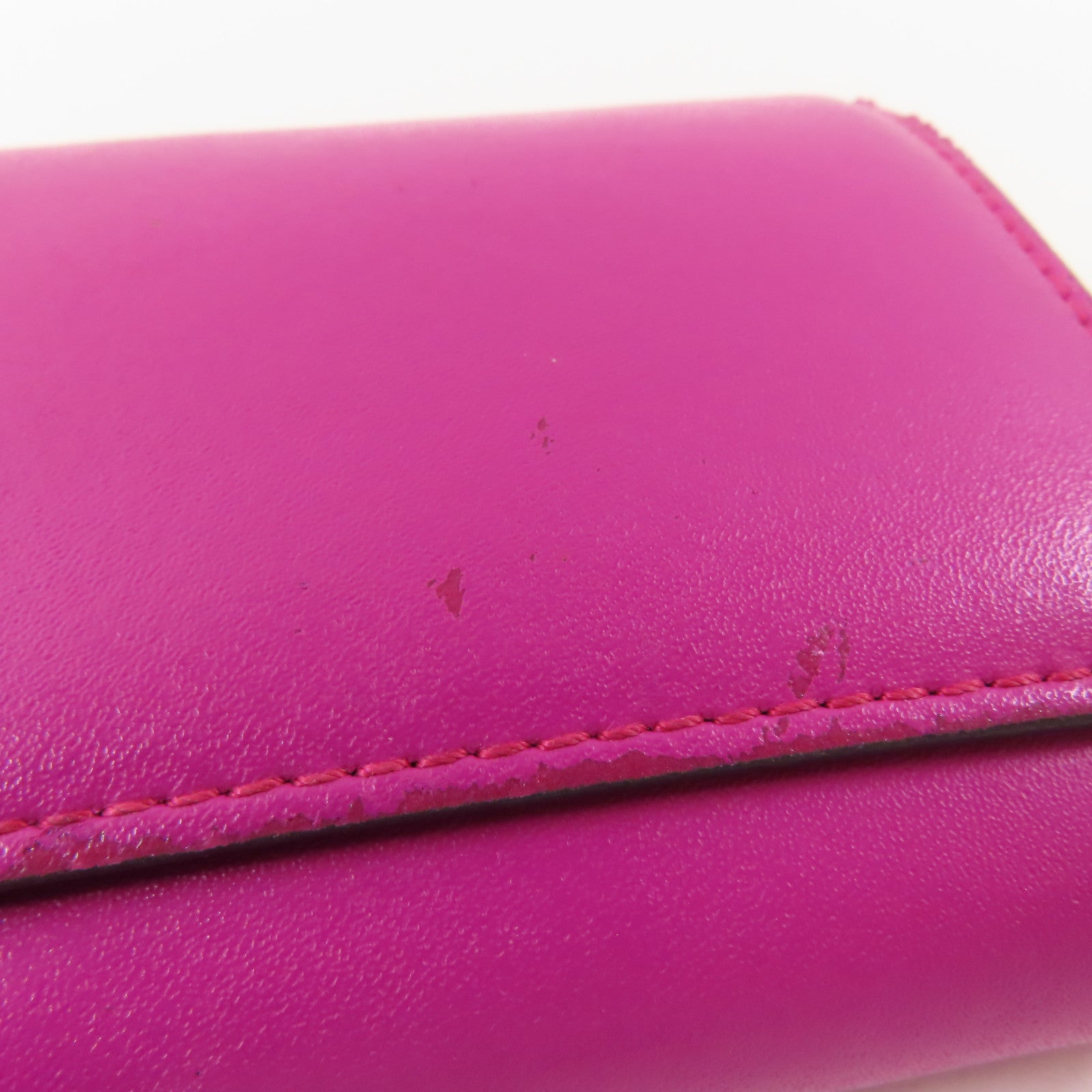 FENDI 【激減優惠】牛皮皮革Long Wallet金扣長錢包