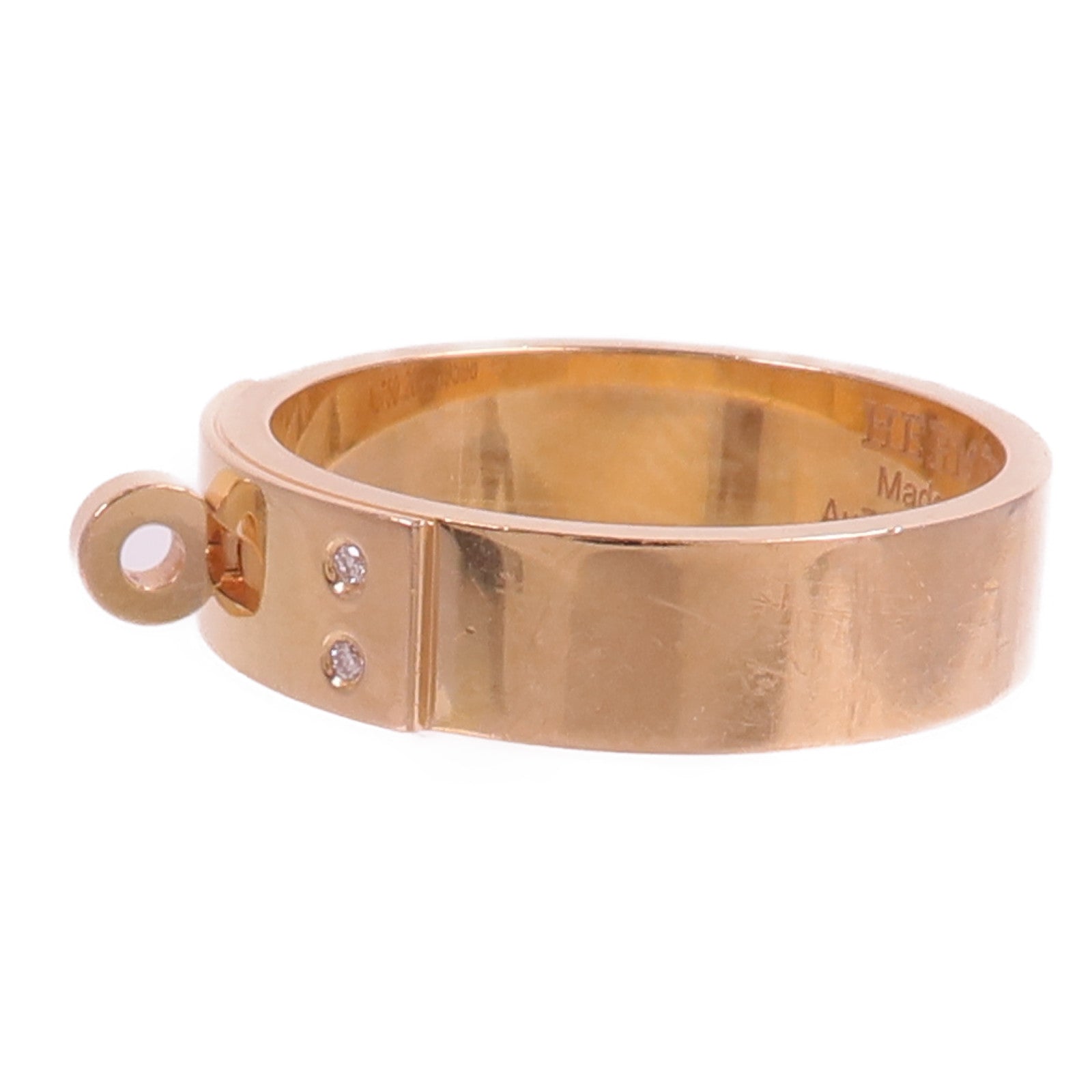 HERMES 18K玫瑰金Kelly Ring戒指