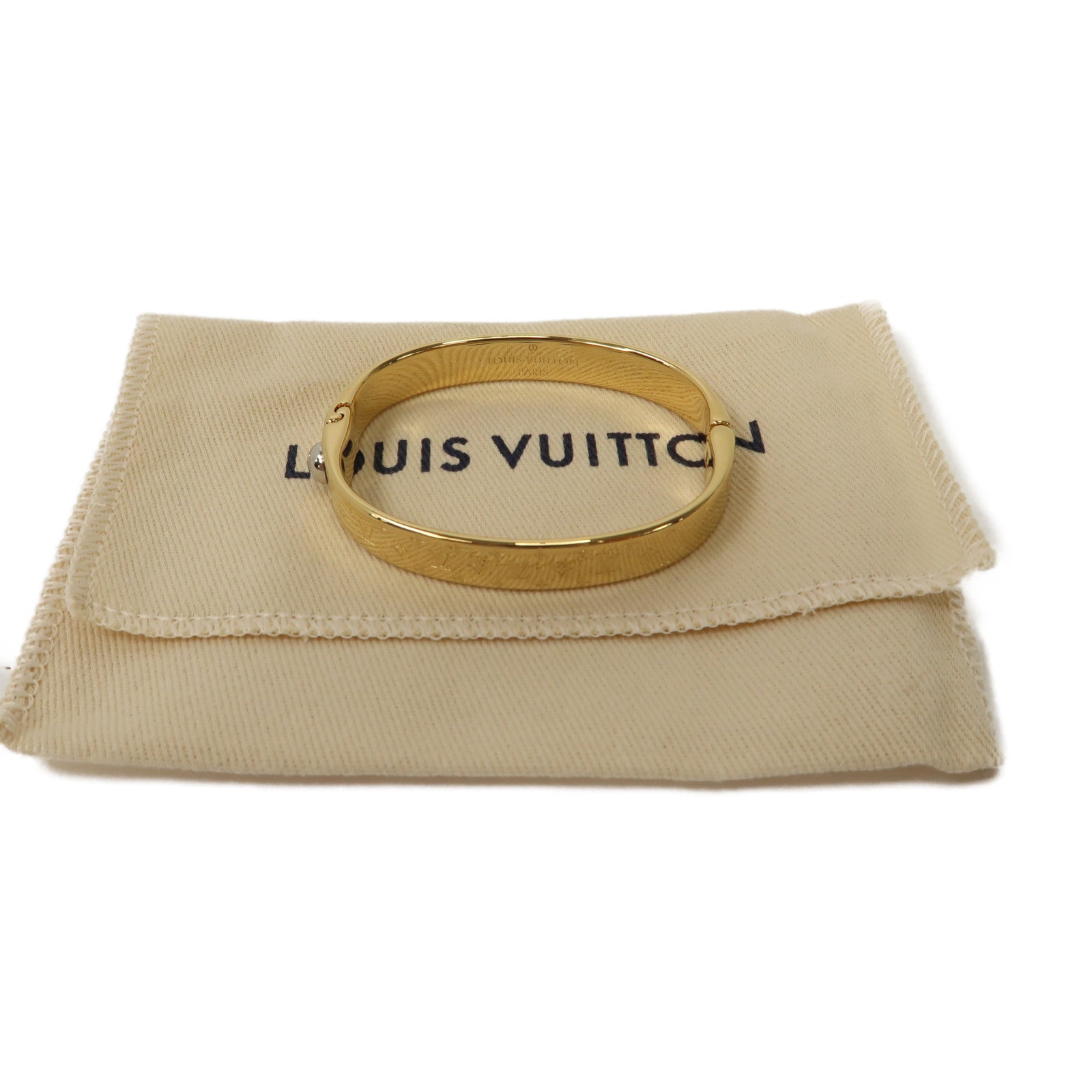 LOUIS VUITTON 【激減優惠】金屬Nanogram手鐲金色