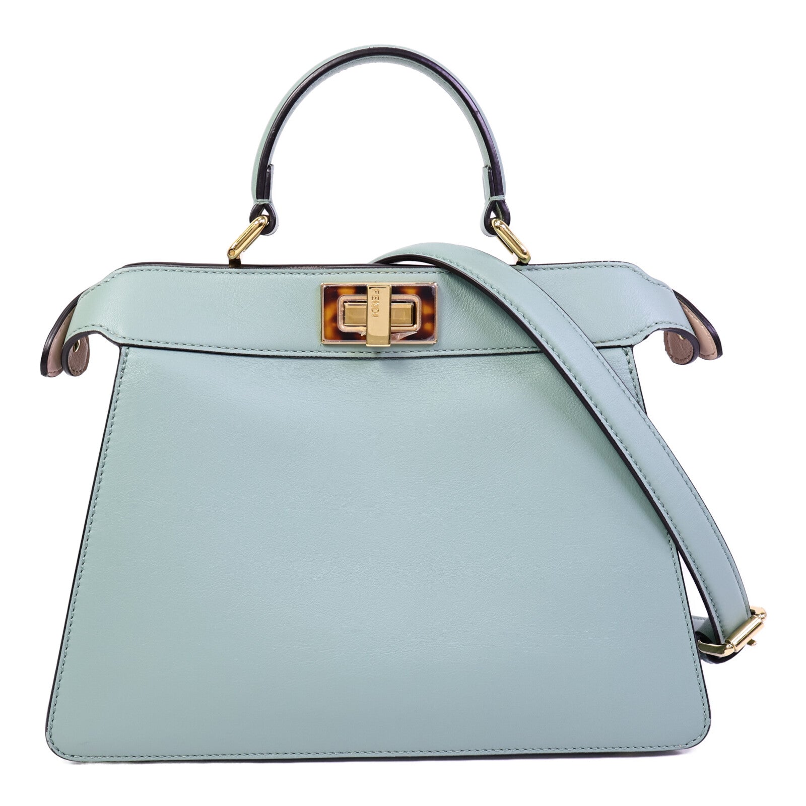 FENDI 牛皮皮革Peekaboo Small手挽肩背兩用袋