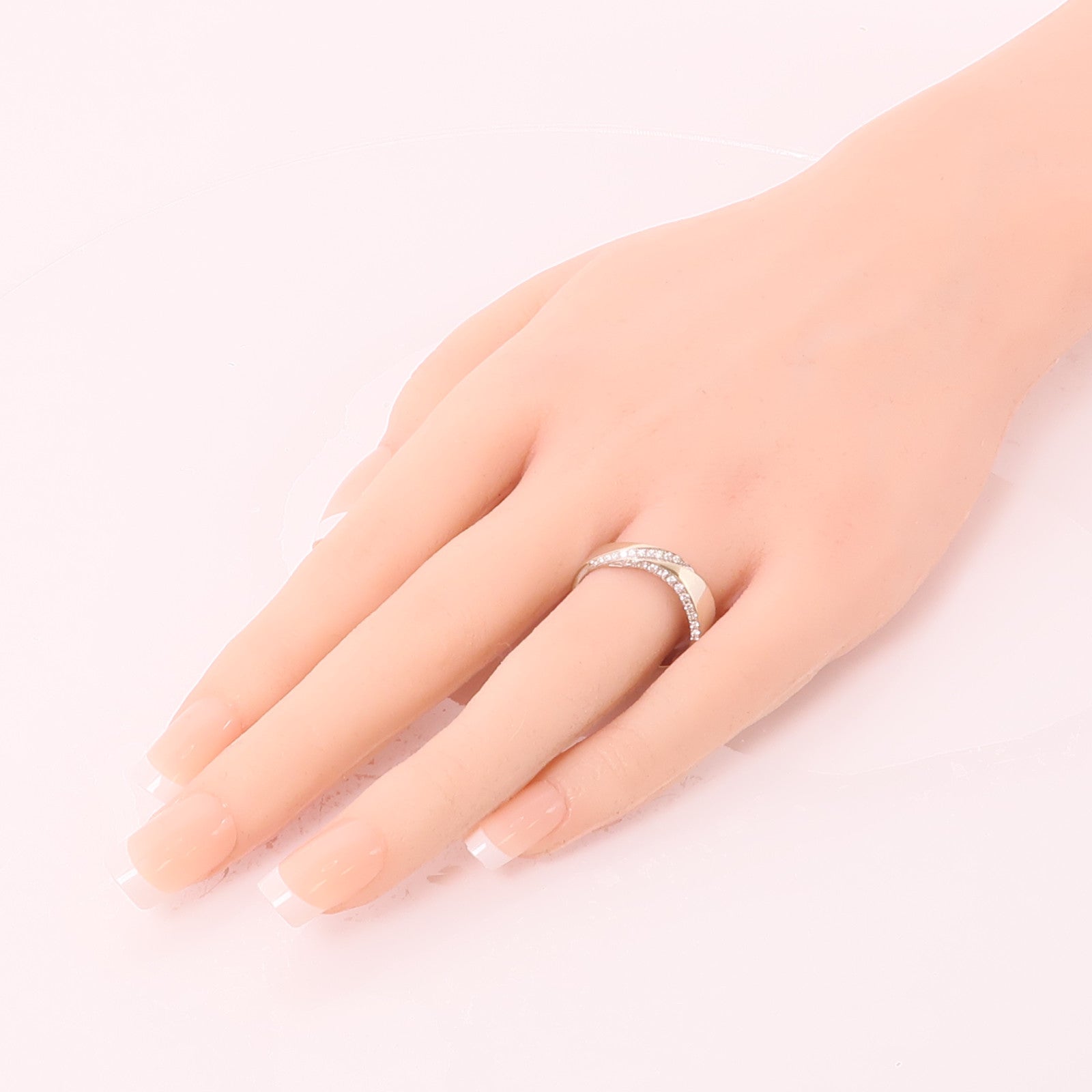 JEWELRY Diamond Ring 18K White Gold US#9