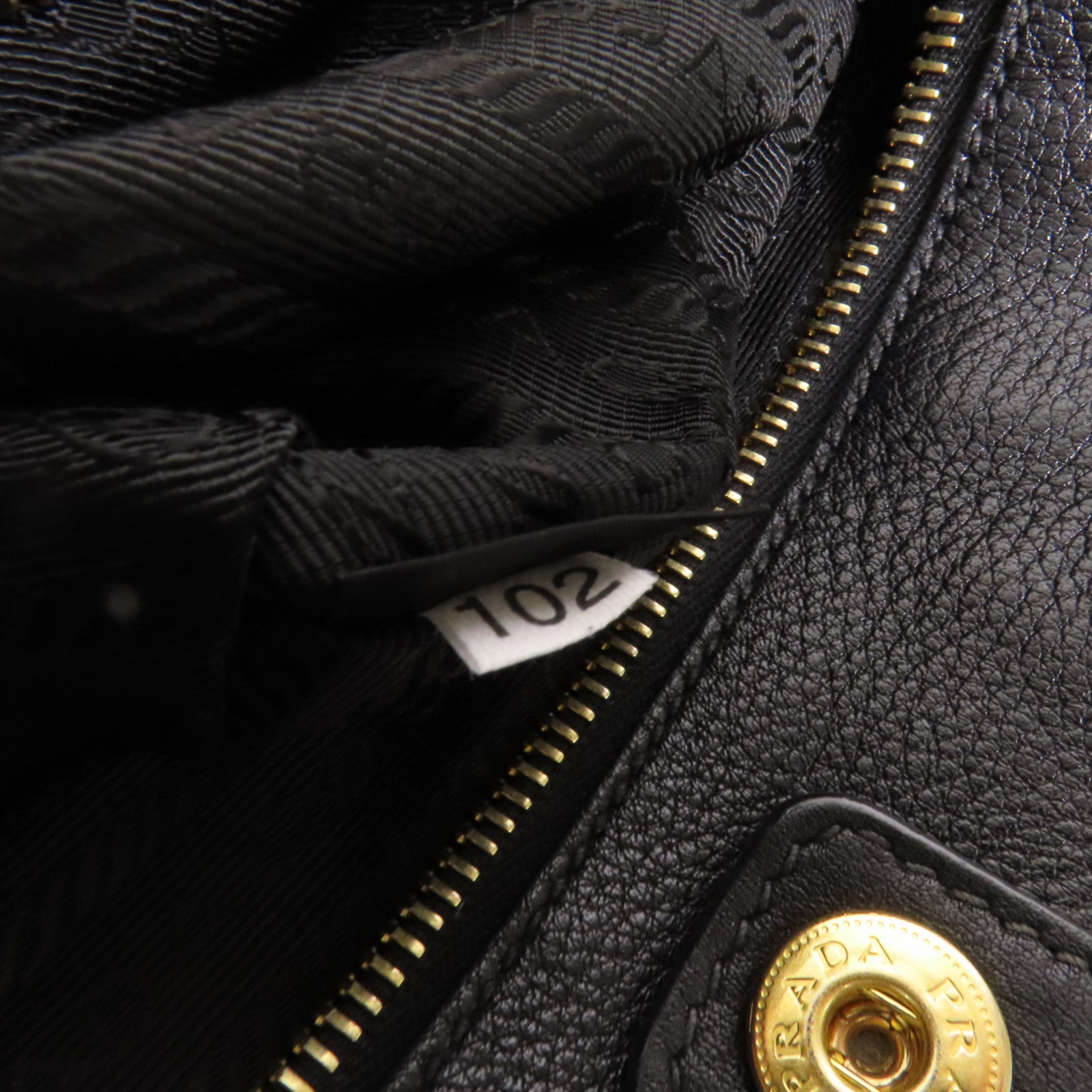 PRADA 牛皮皮革Shoulder Bag金扣手挽肩背兩用袋