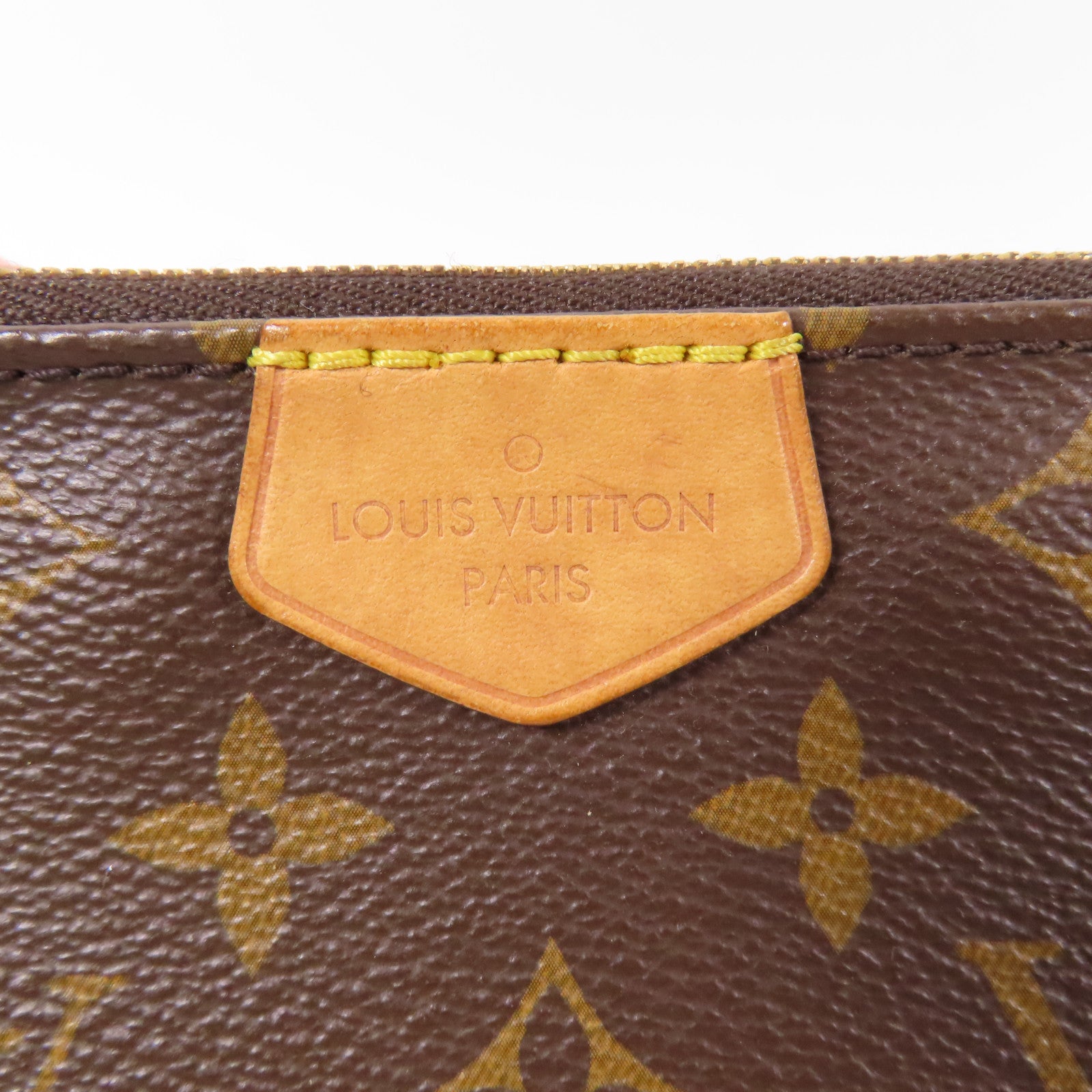 LOUIS VUITTON Monogram Multi Pochette Accessoires金扣手挽肩背兩用袋棕色