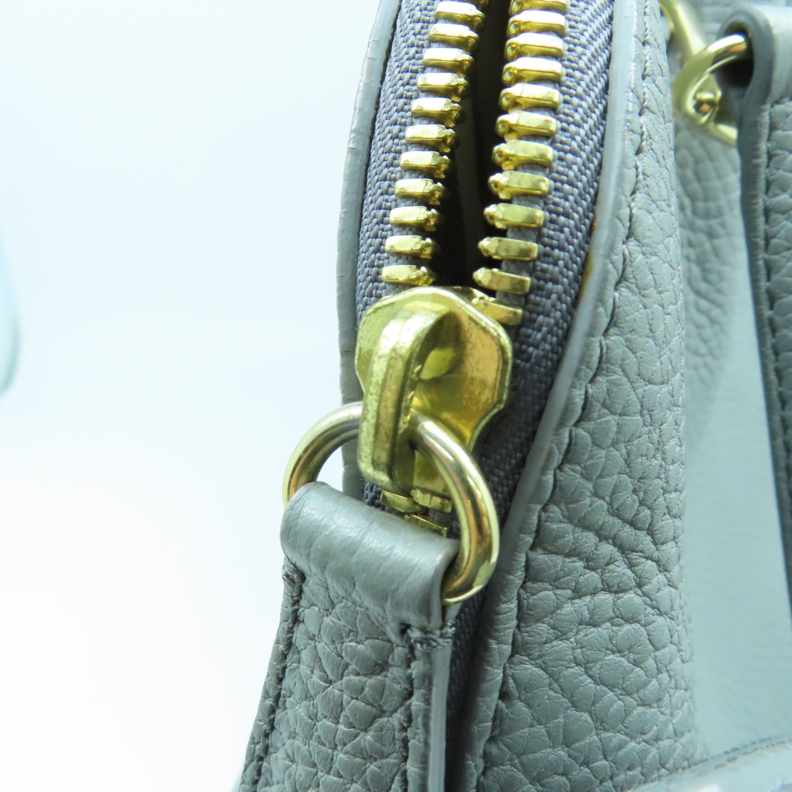 BURBERRY 牛皮皮革2 Way Shoulder Bag金扣手挽肩背兩用袋灰色