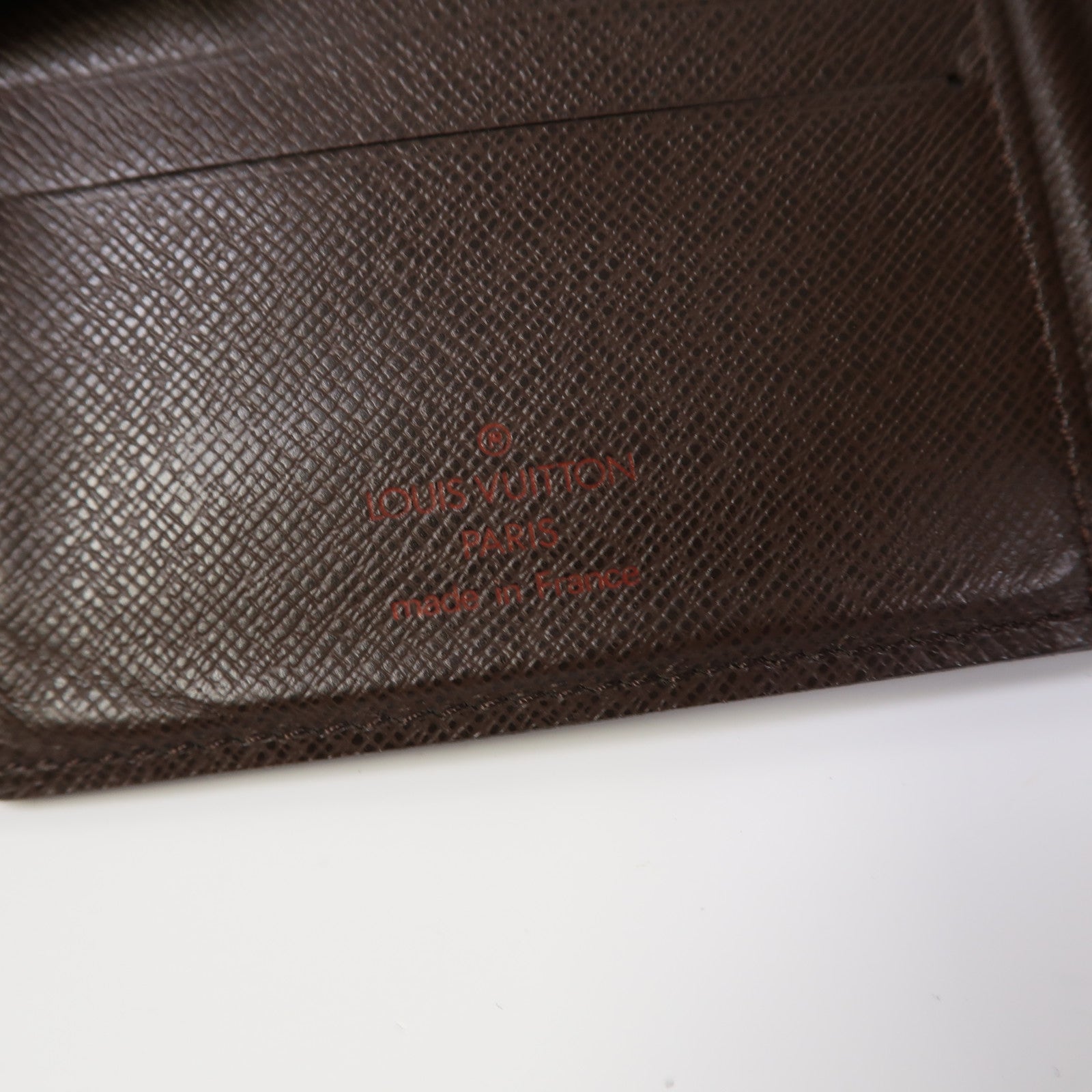 LOUIS VUITTON Damier Ebene Fold Wallet錢包啡色