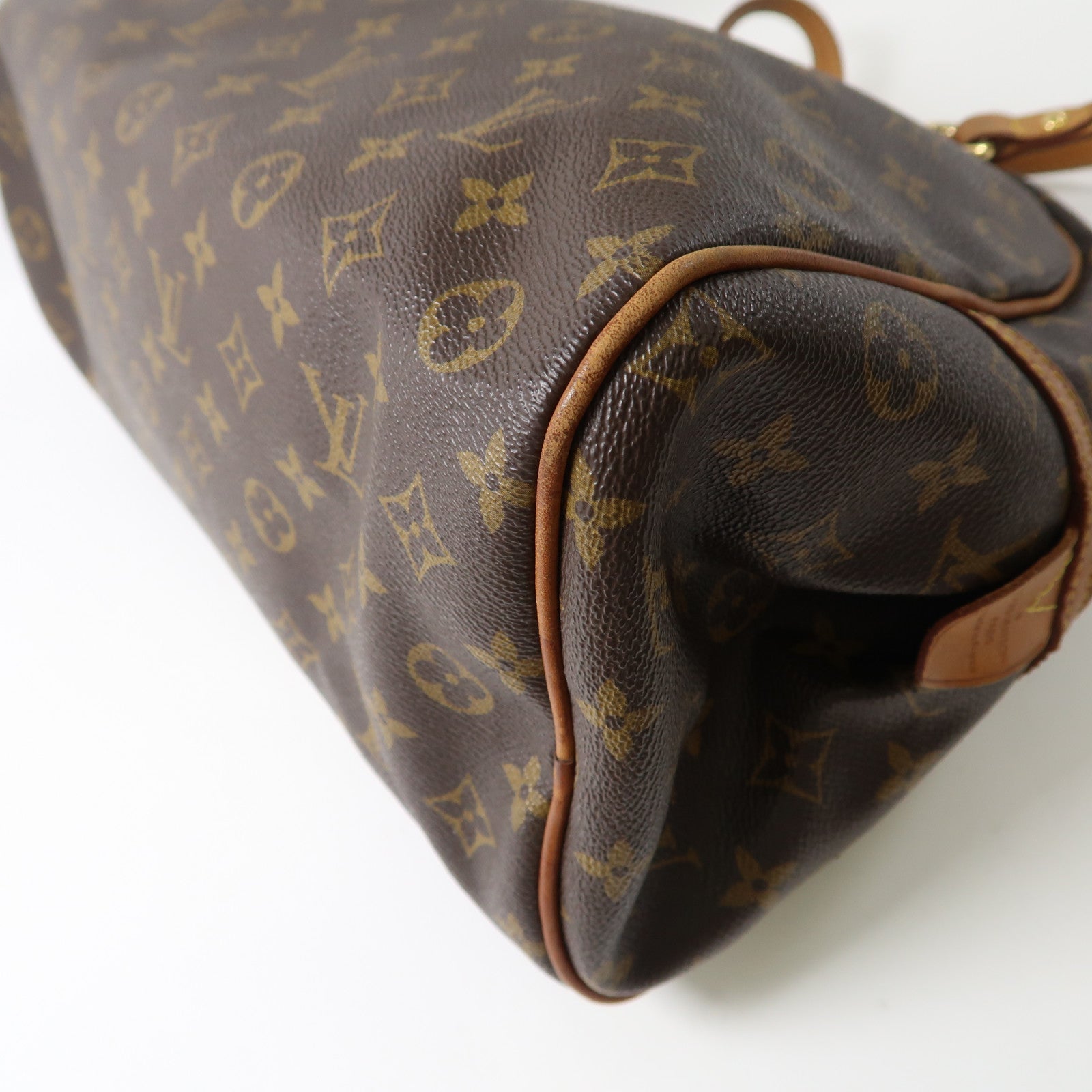 LOUIS VUITTON Monogram Montorgueil GM金扣肩背袋棕色