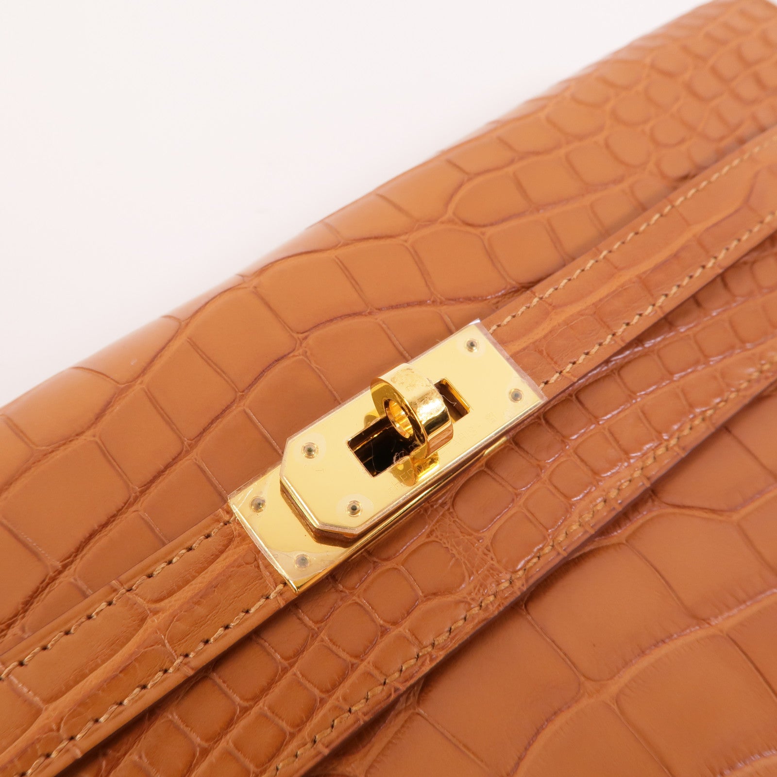 HERMES Alligator Mat Kelly To Go肩背袋