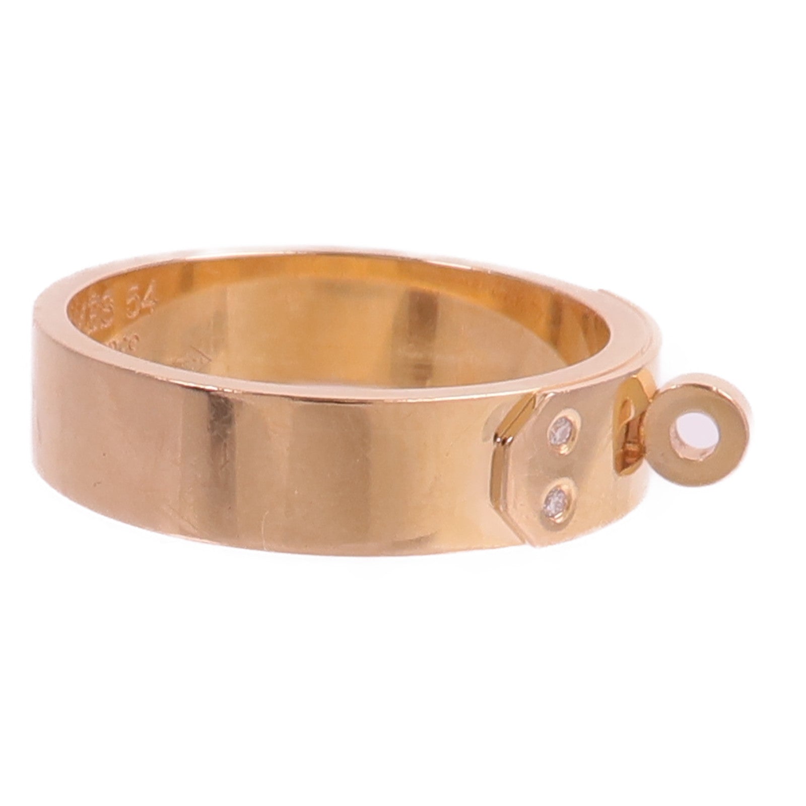 HERMES 18K玫瑰金Kelly Ring戒指