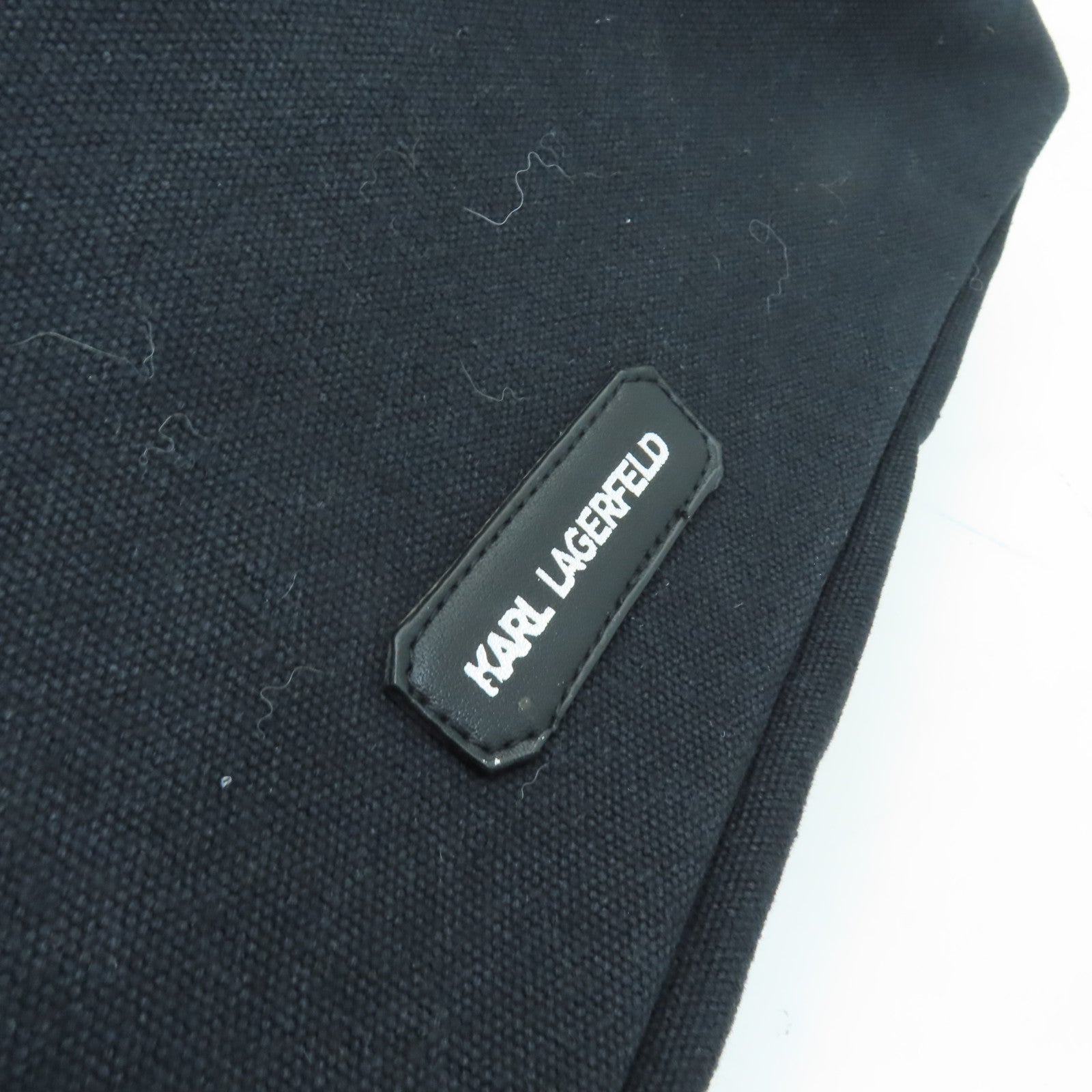 SELECTION 【激減優惠】帆布Karl Lagerfeld Tote Bag銀扣手挽袋黑色