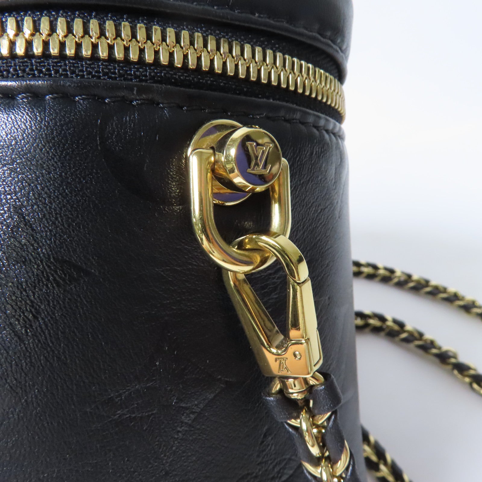 LOUIS VUITTON 【激減優惠】Monogram Ink Vanity PM金扣鏈帶手挽肩背兩用袋黑色