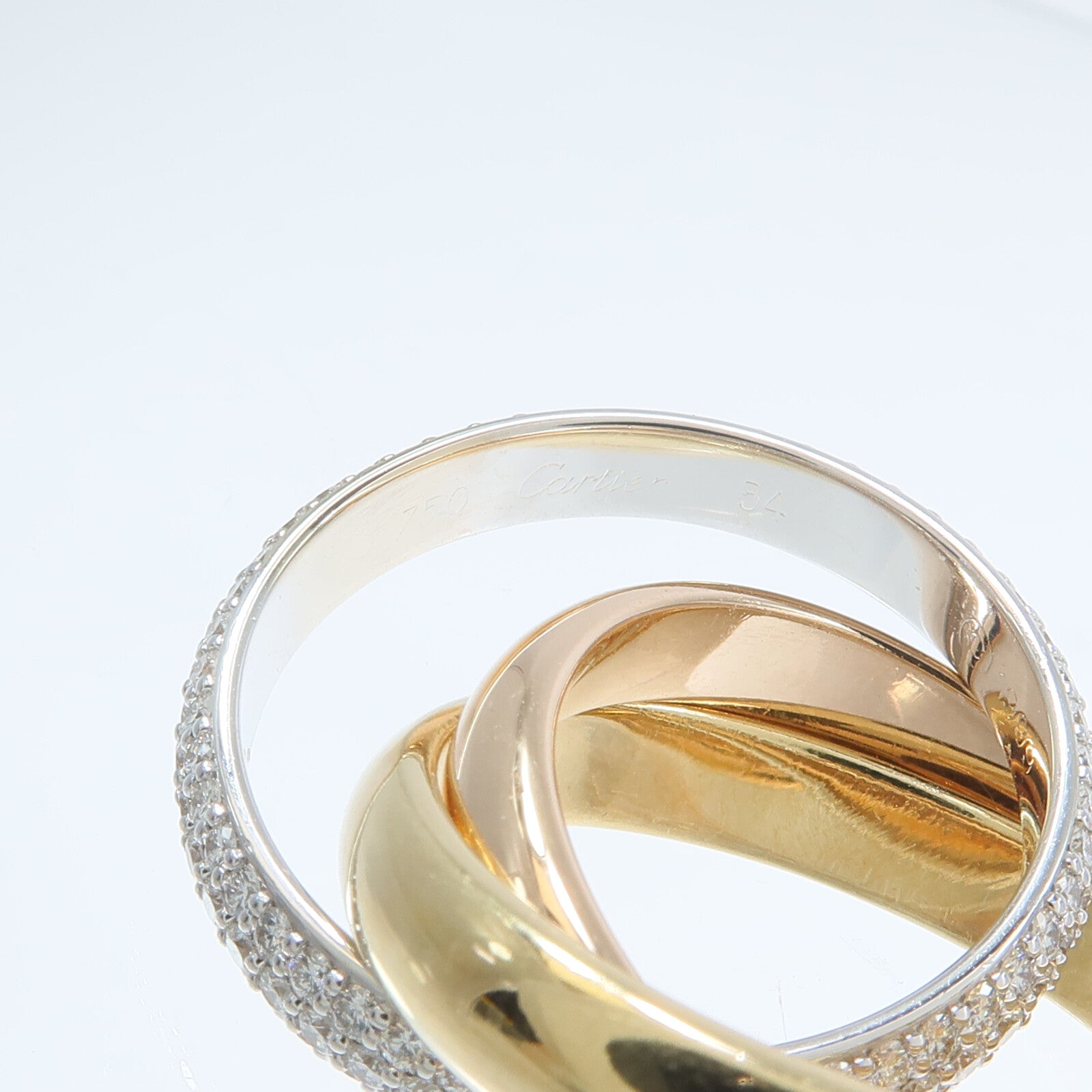 CARTIER 【激減優惠】18K黃金/白金/玫瑰金Trinity Diamond Ring鑽石戒指