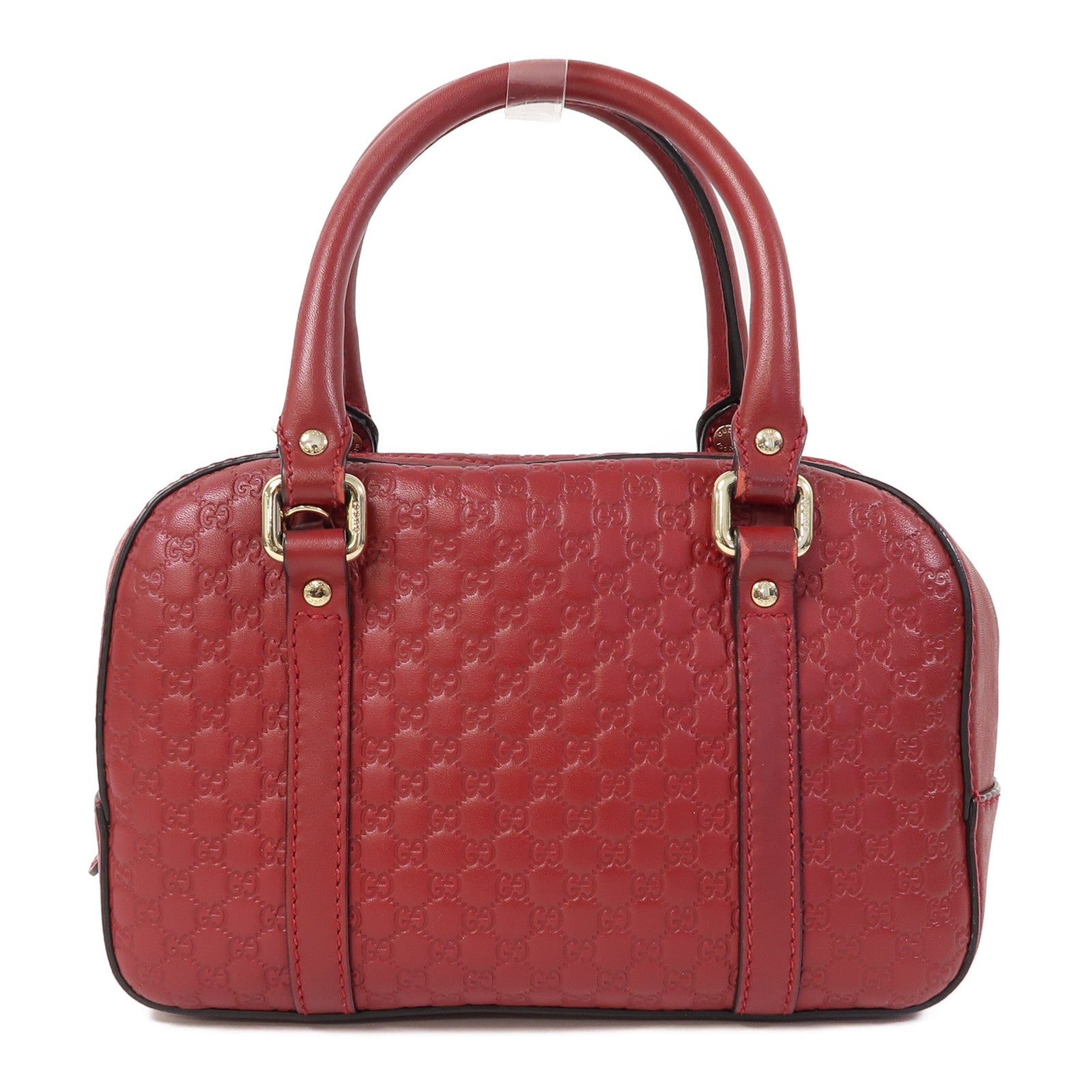 GUCCI 牛皮皮革Shoulder Bag金扣手挽肩背兩用袋紅色