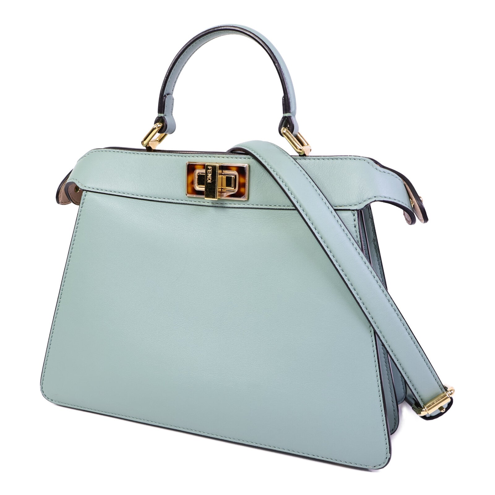 FENDI 牛皮皮革Peekaboo Small手挽肩背兩用袋