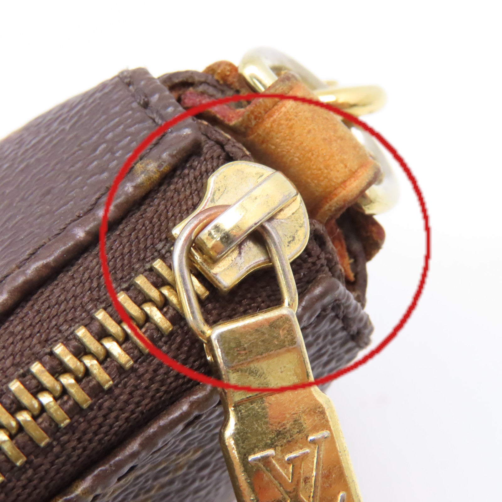 LOUIS VUITTON Monogram Eva Shoulder Bag金扣手挽袋啡色