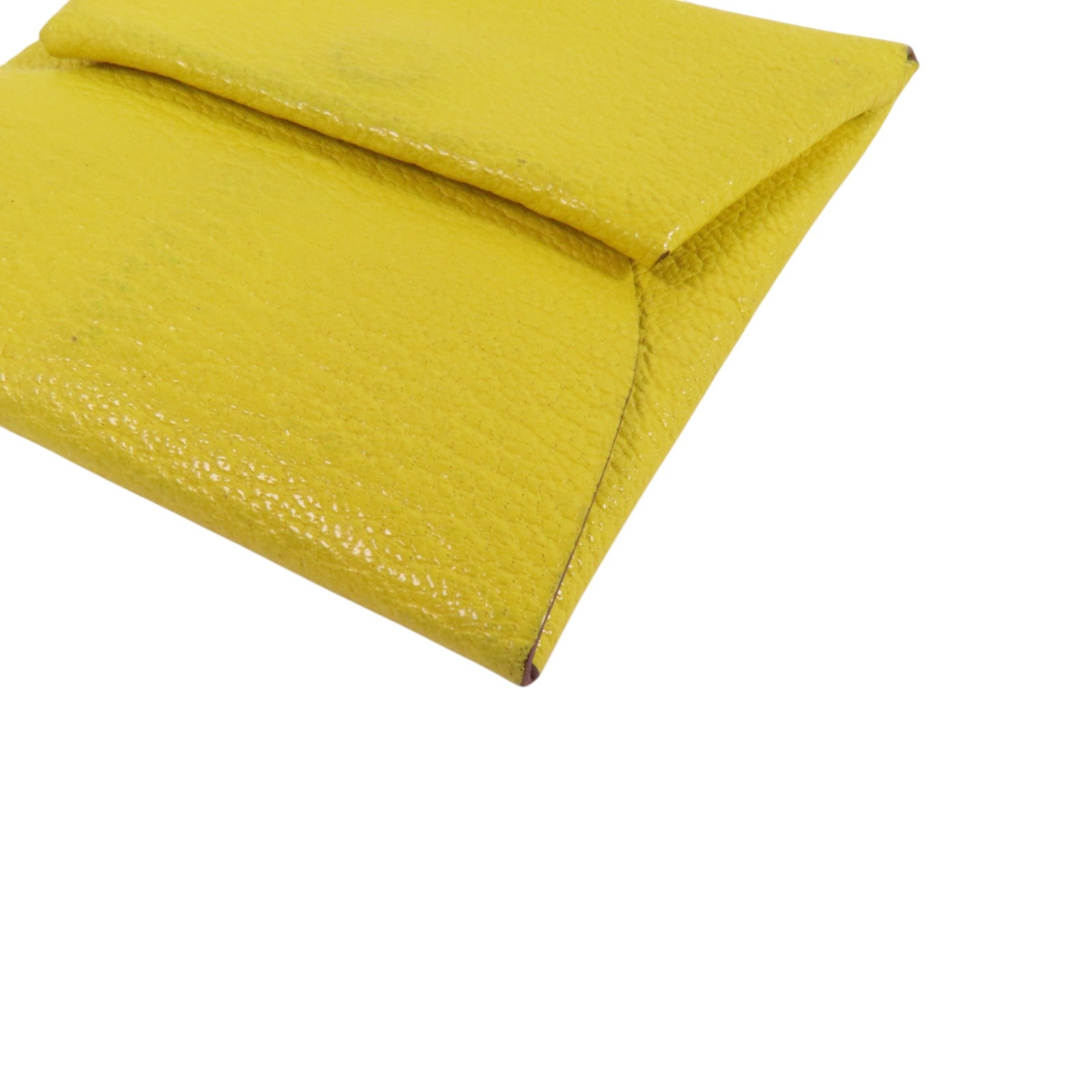 HERMES Chevre皮革Bastia銀扣零錢包