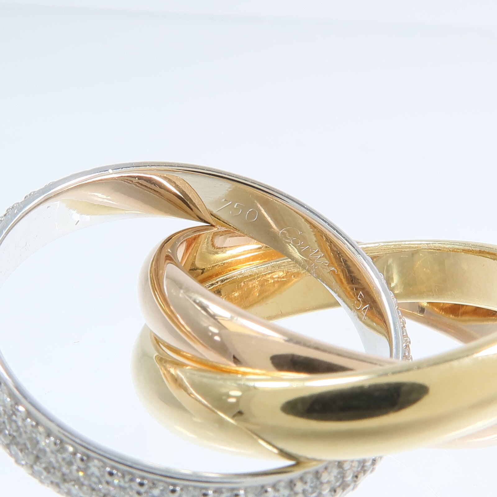 CARTIER 【激減優惠】18K黃金/白金/玫瑰金Trinity Diamond Ring鑽石戒指