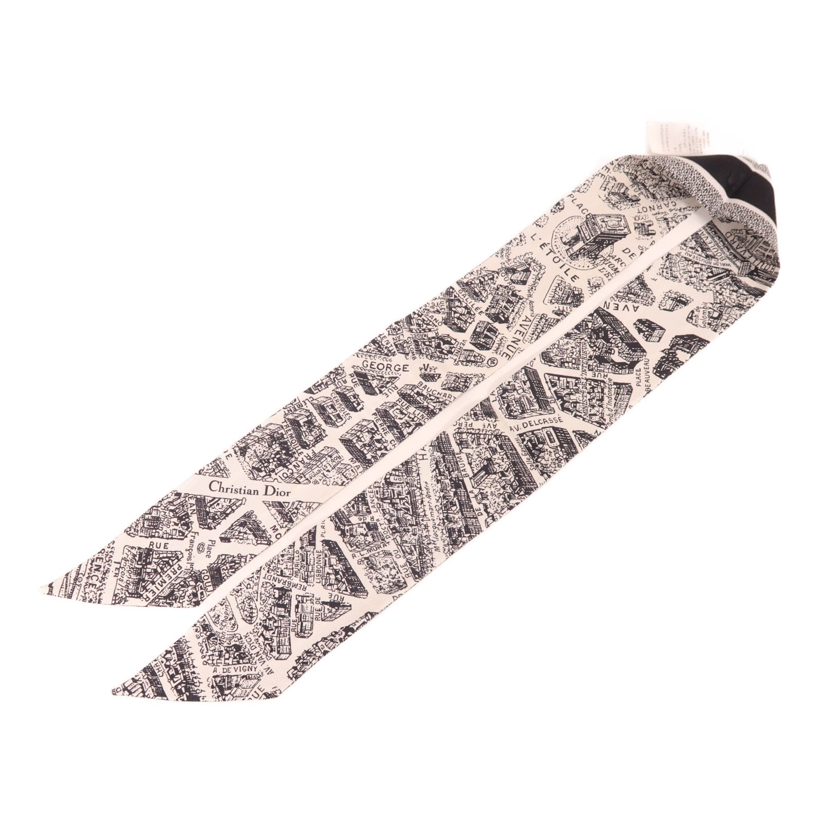 Dior 絲質Scarf絲巾白色/黑色