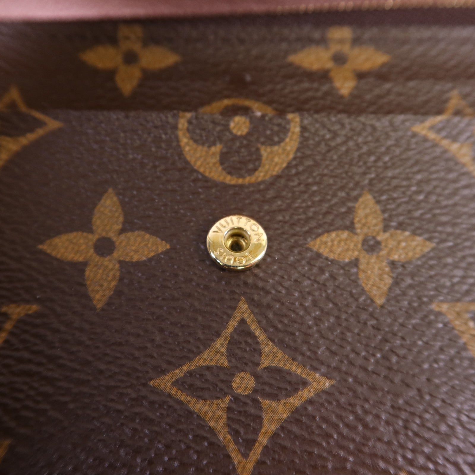 LOUIS VUITTON Monogram Emilie金扣長錢包