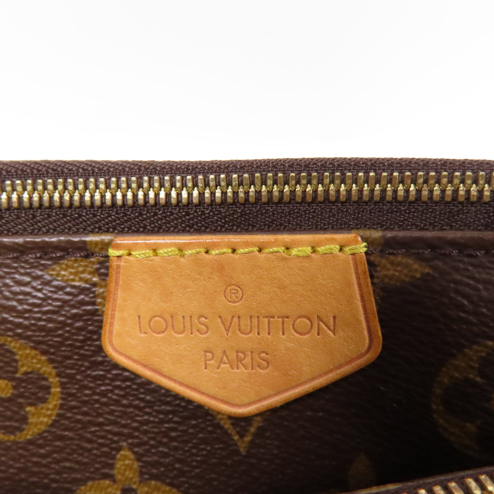 LOUIS VUITTON Monogram Multi Pochette Accessoires金扣手挽肩背兩用袋棕色