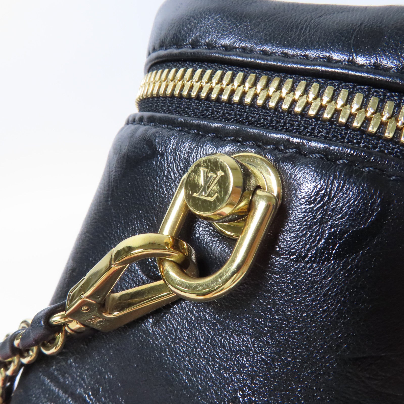 LOUIS VUITTON 【激減優惠】Monogram Ink Vanity PM金扣鏈帶手挽肩背兩用袋黑色