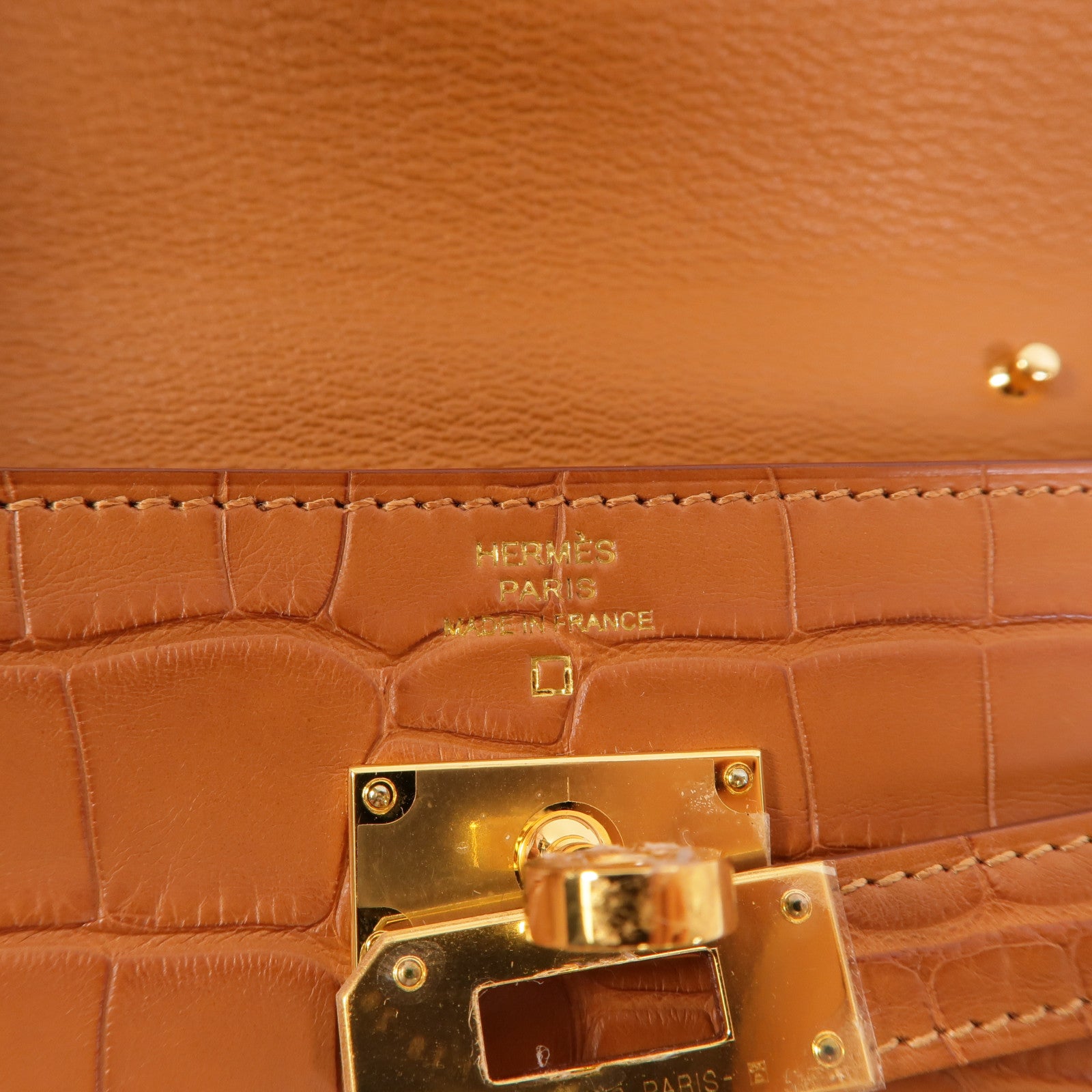 HERMES Alligator Mat Kelly To Go肩背袋