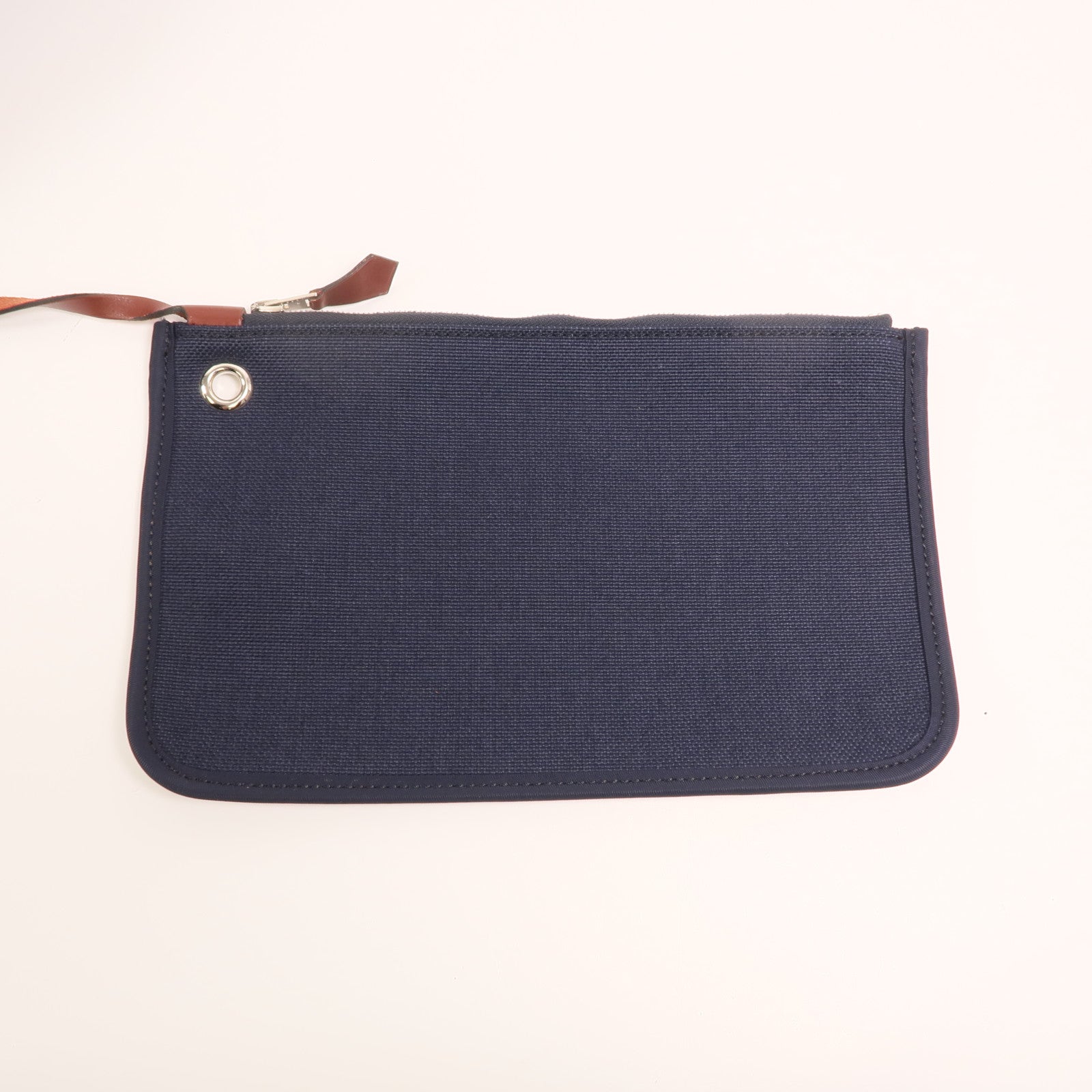 HERMES 帆布Herbag GM銀扣手挽肩背兩用袋