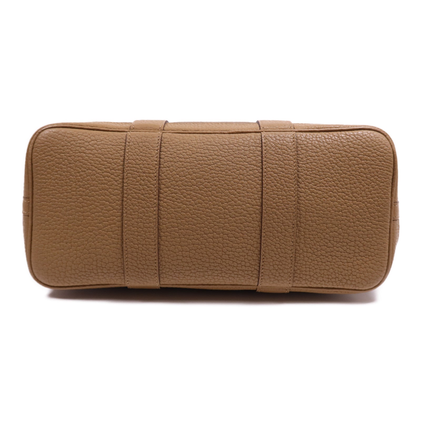 HERMES 帆布Garden Party TPM銀扣手挽袋Etoupe/Chai