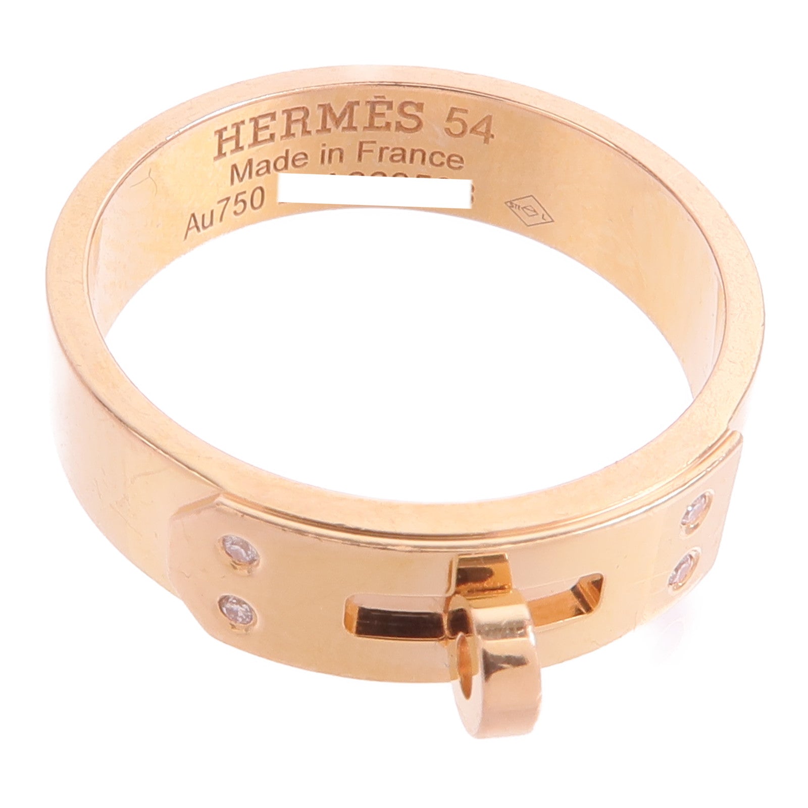 HERMES 18K玫瑰金Kelly Ring戒指
