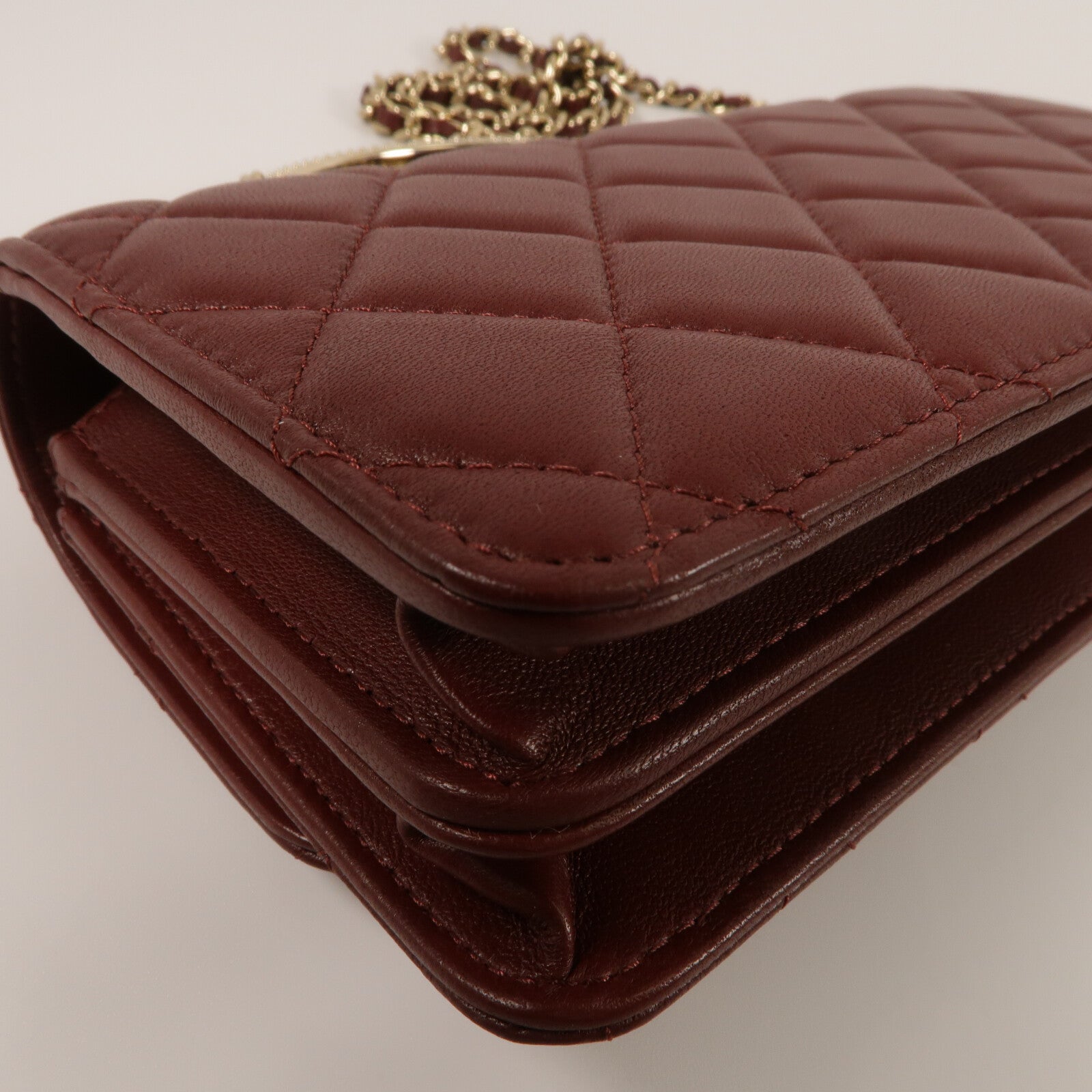 CHANEL 羊皮皮革Wallet On Chain With Top Handle鏈帶手挽肩背兩用袋