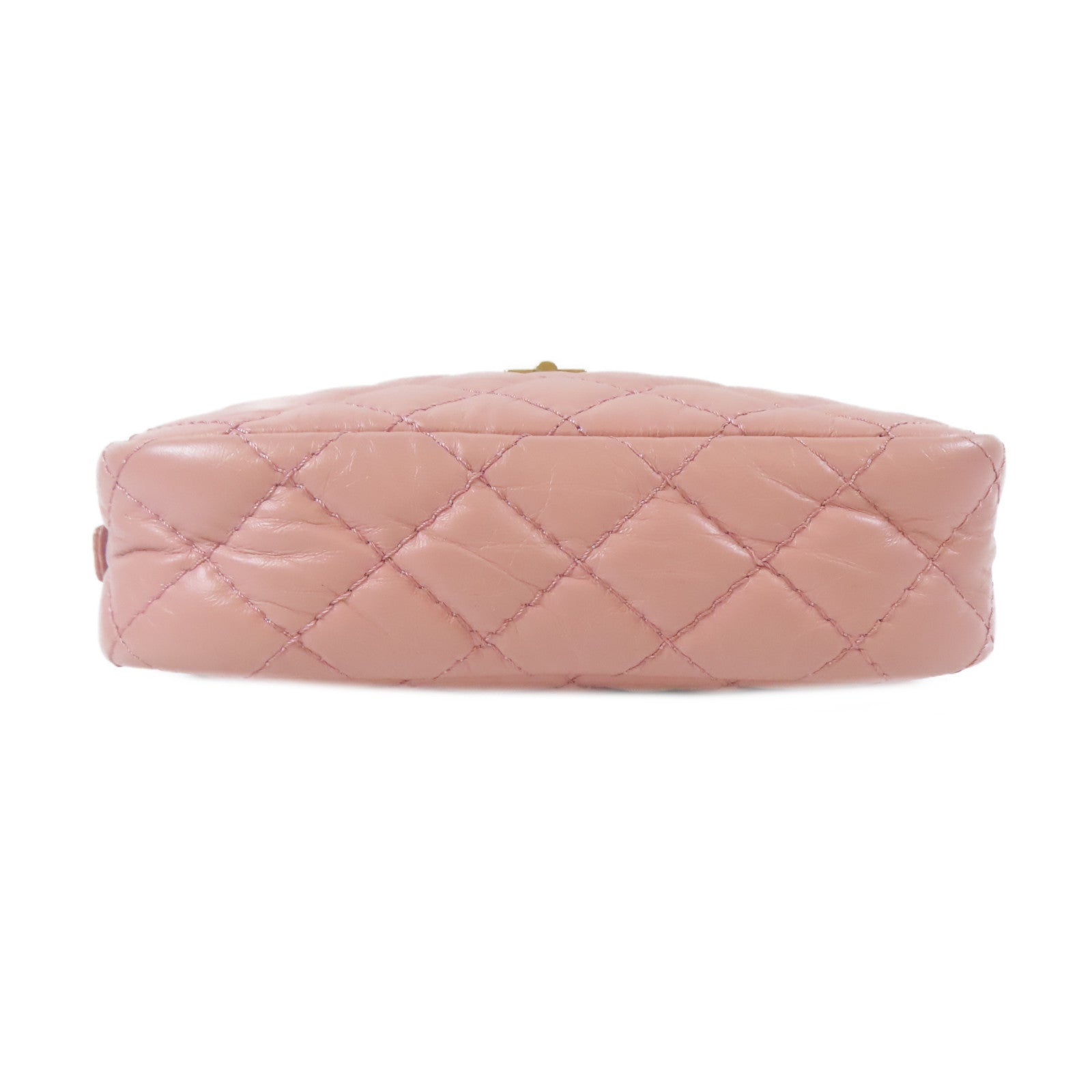 CHANEL 菱格羊皮皮革2.55 Camera Bag金扣鏈帶肩背袋粉紅色