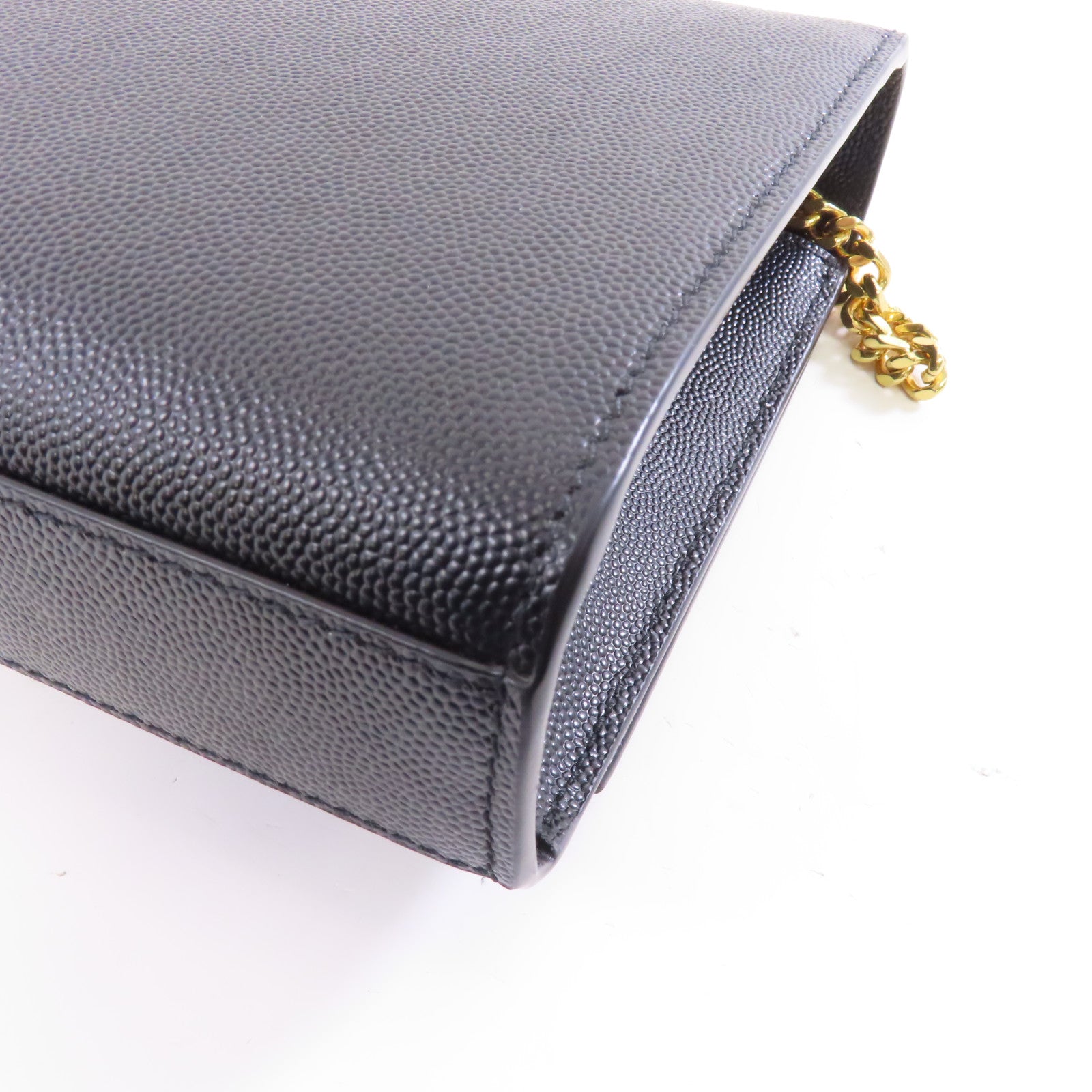 SAINT LAURENT 牛皮皮革Kate金扣鏈帶肩背袋黑色