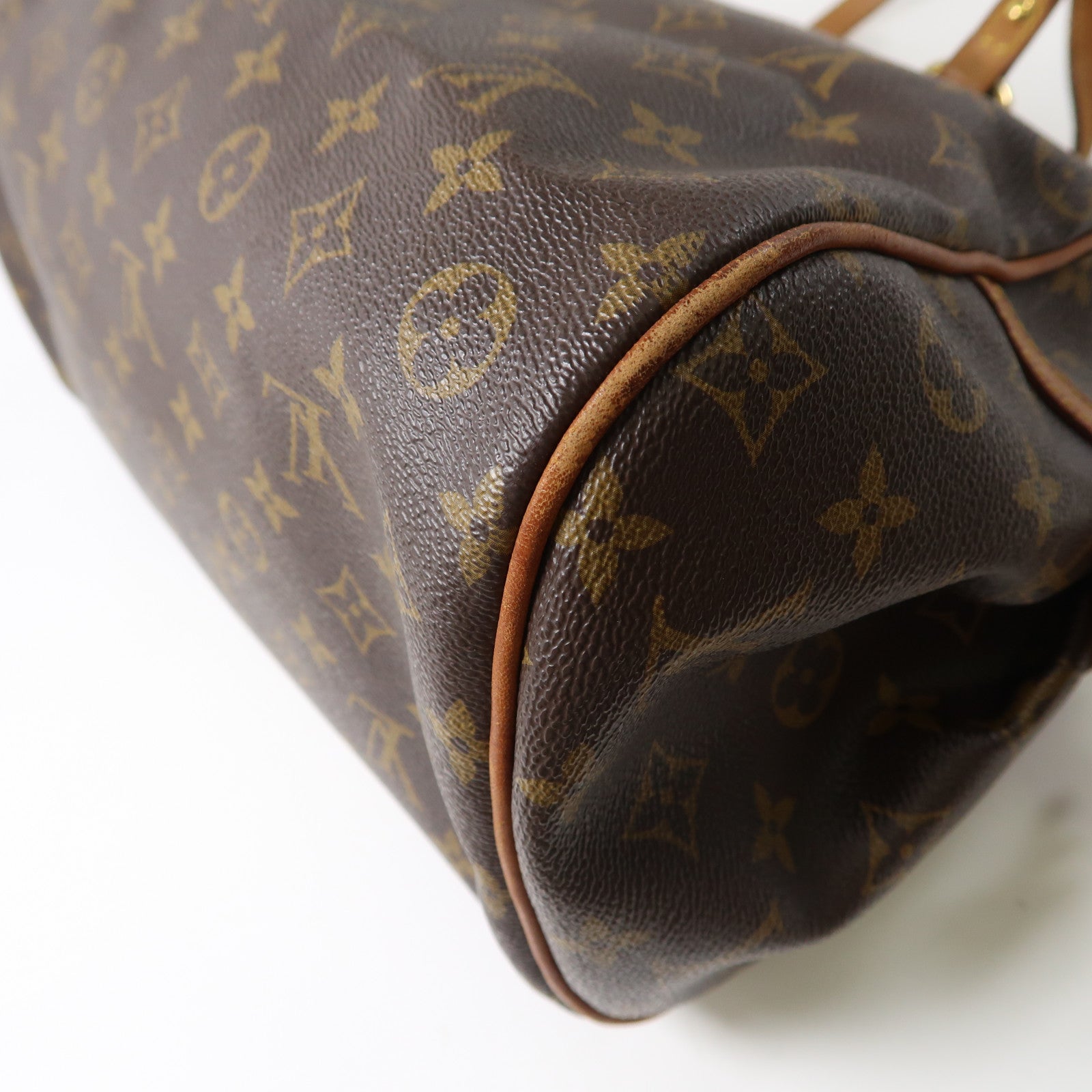 LOUIS VUITTON Monogram Montorgueil GM金扣肩背袋棕色