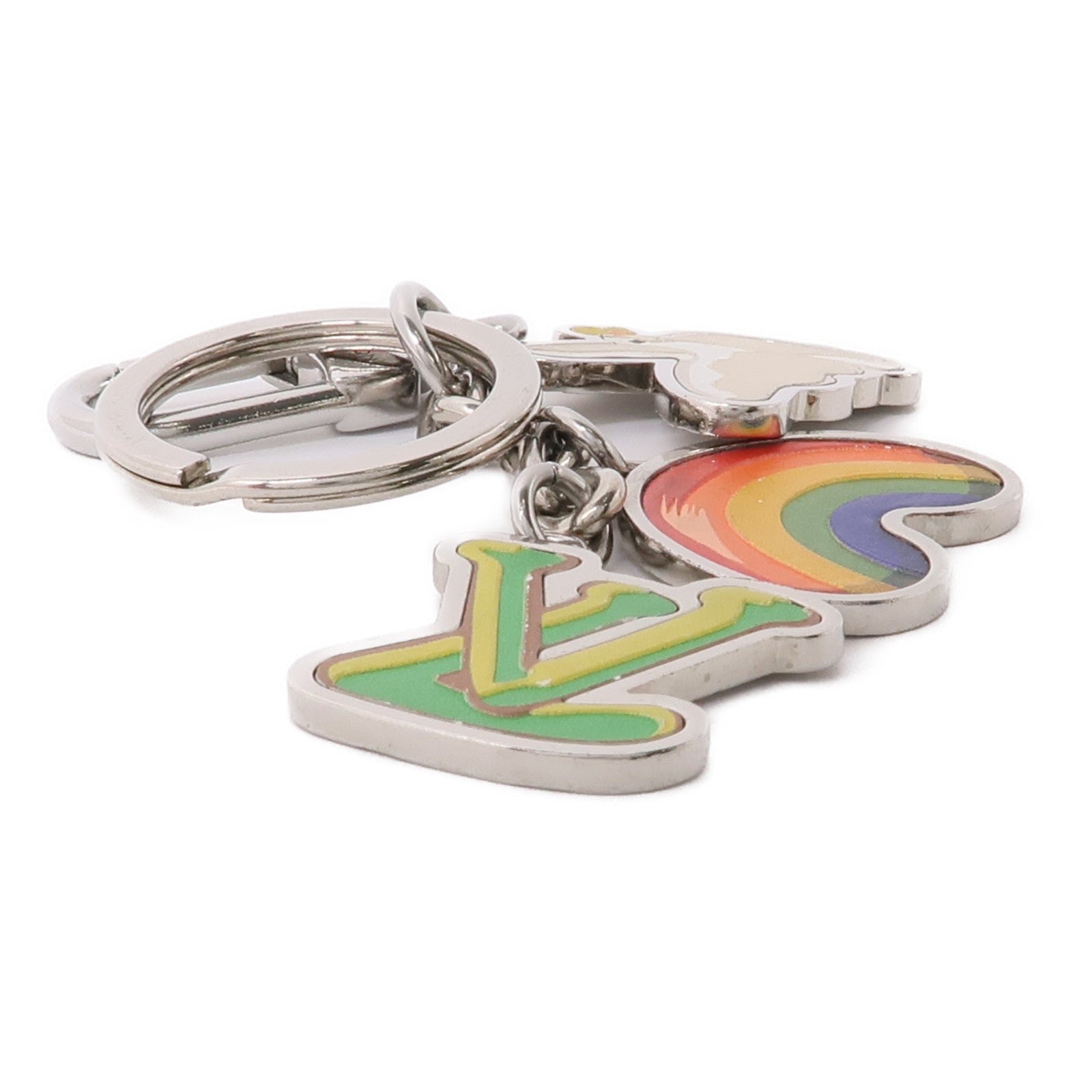 LOUIS VUITTON 金屬Good Vibes Key Ring鑰匙圈銀色/彩色