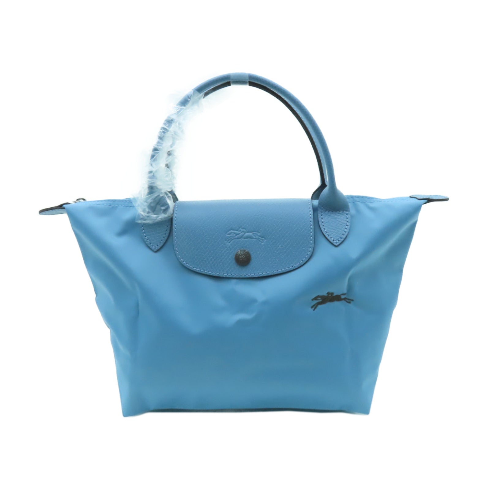 Longchamp 【激減優惠】尼龍Handbag銀扣手挽袋藍色