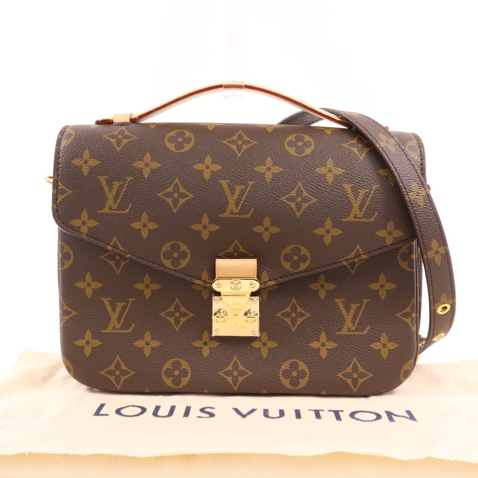 LOUIS VUITTON Monogram Pochette Metis MM金扣手挽肩背兩用袋