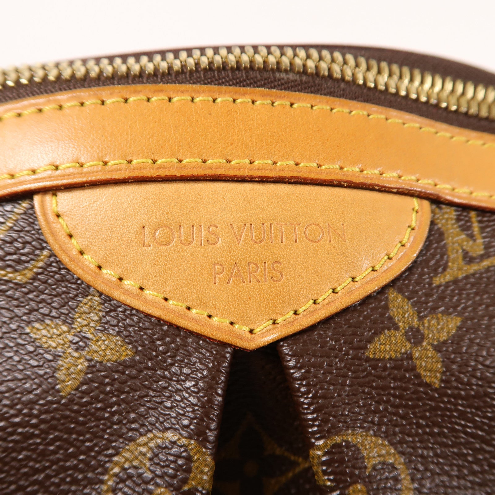 LOUIS VUITTON LV GHW Tivoli PM Shoulder Handbag M40143 Monogram Brown