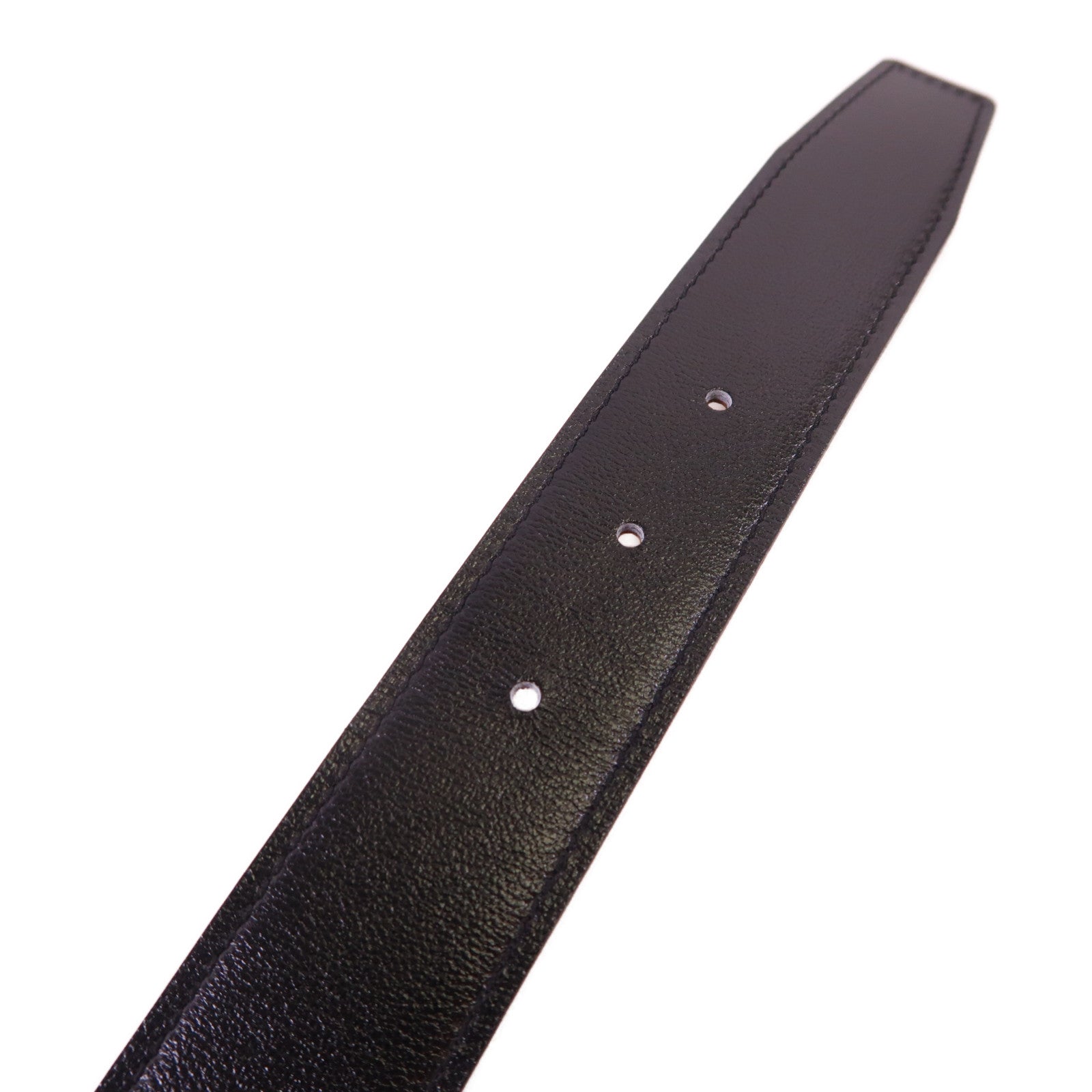 HERMES Togo皮革H Belt金扣皮帶Noir/Gold