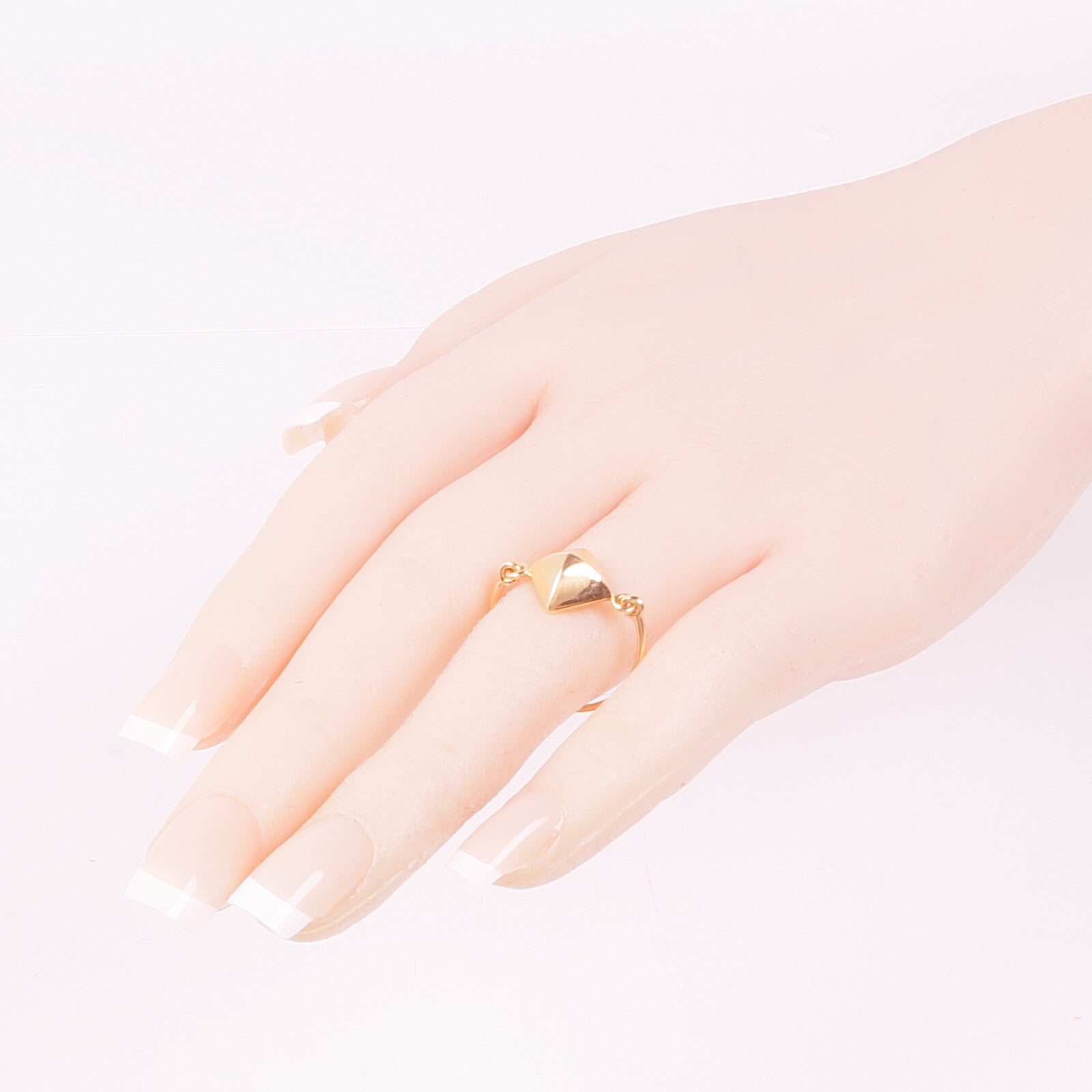 HERMES 18K玫瑰金Bague Ronde戒指Hermes#53/US#6.5