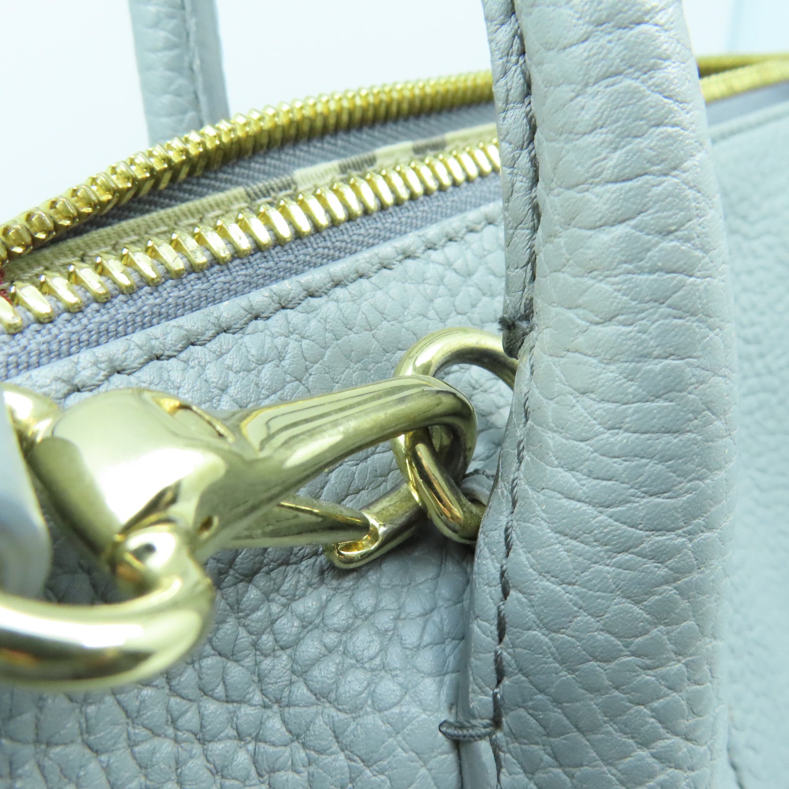 BURBERRY 牛皮皮革2 Way Shoulder Bag金扣手挽肩背兩用袋灰色