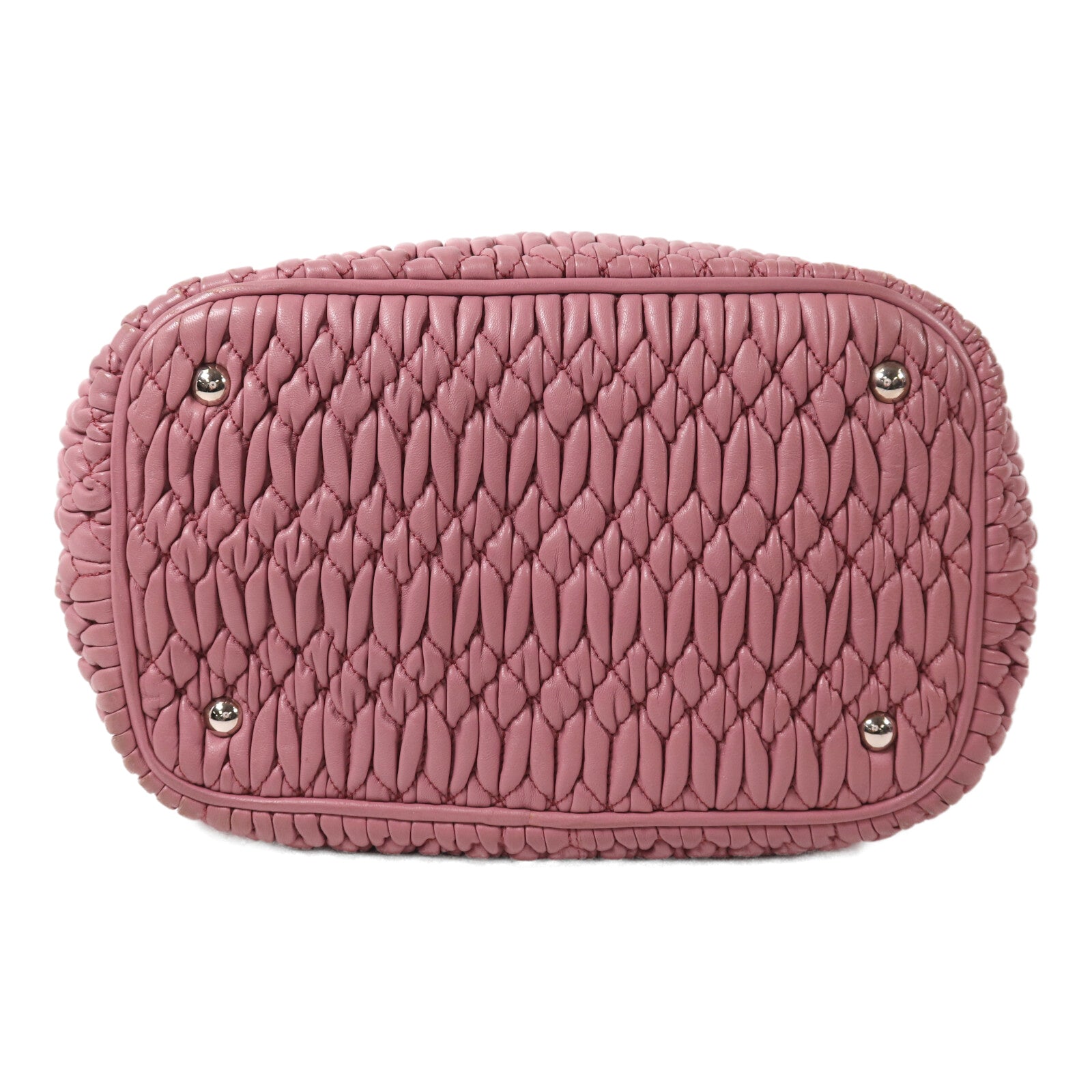 Miu Miu 羊皮皮革Shoulder Bag銀扣手挽肩背兩用袋