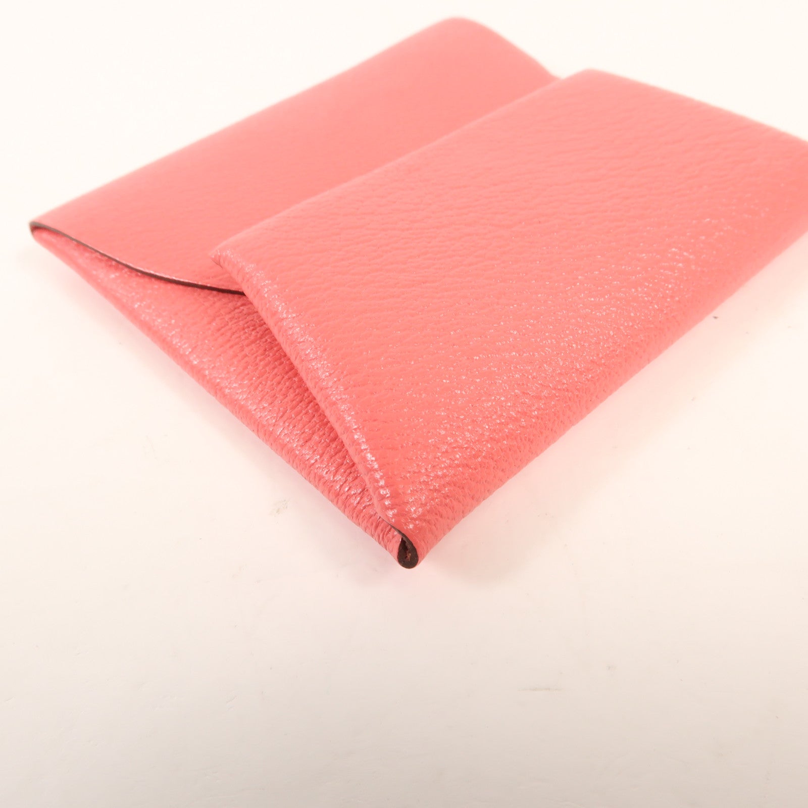 HERMES Chevre皮革Bastia錢包Pink