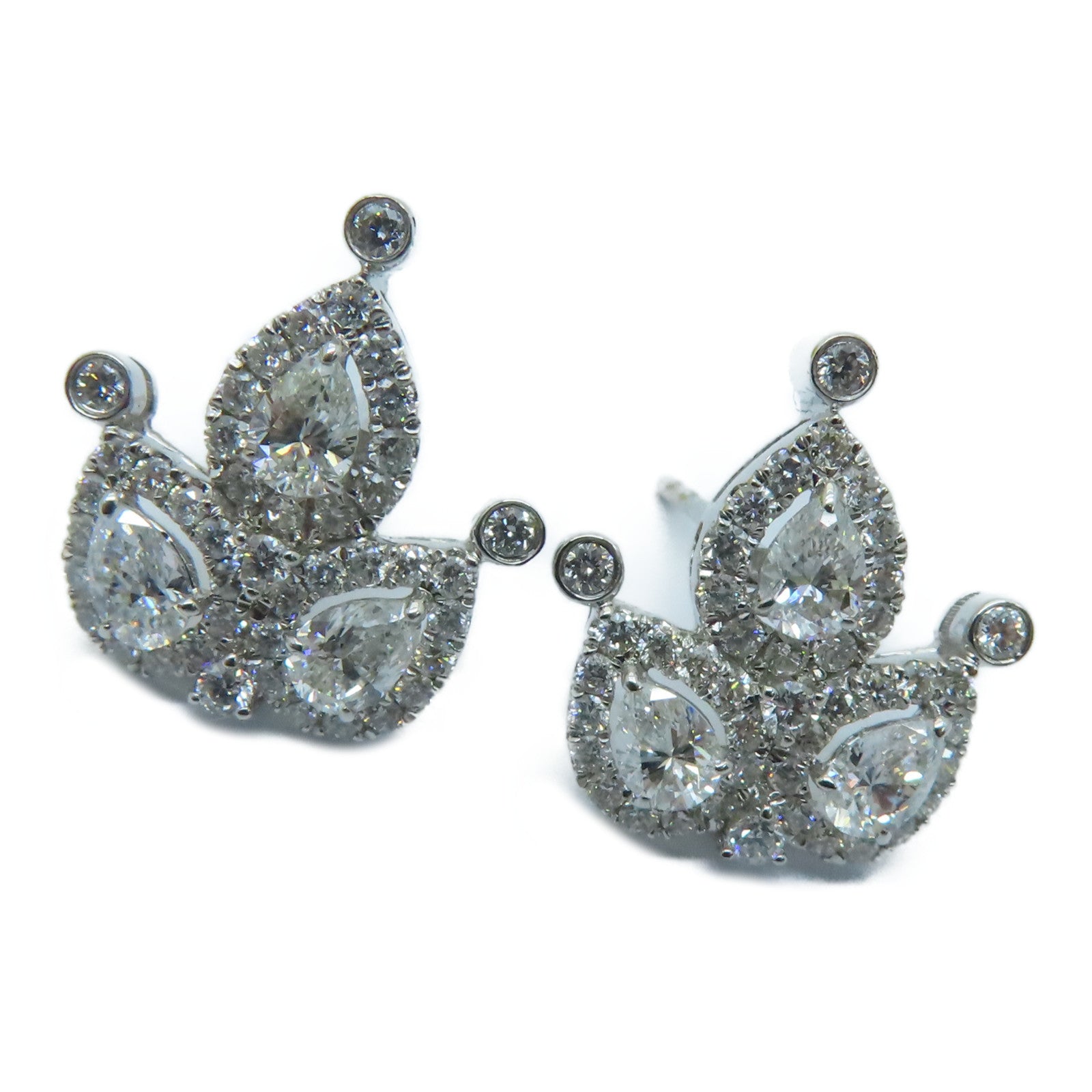 JEWELRY 【激減優惠】18K白金Diamond Earrings 0.502/0.128/0.810ct鑽石耳環