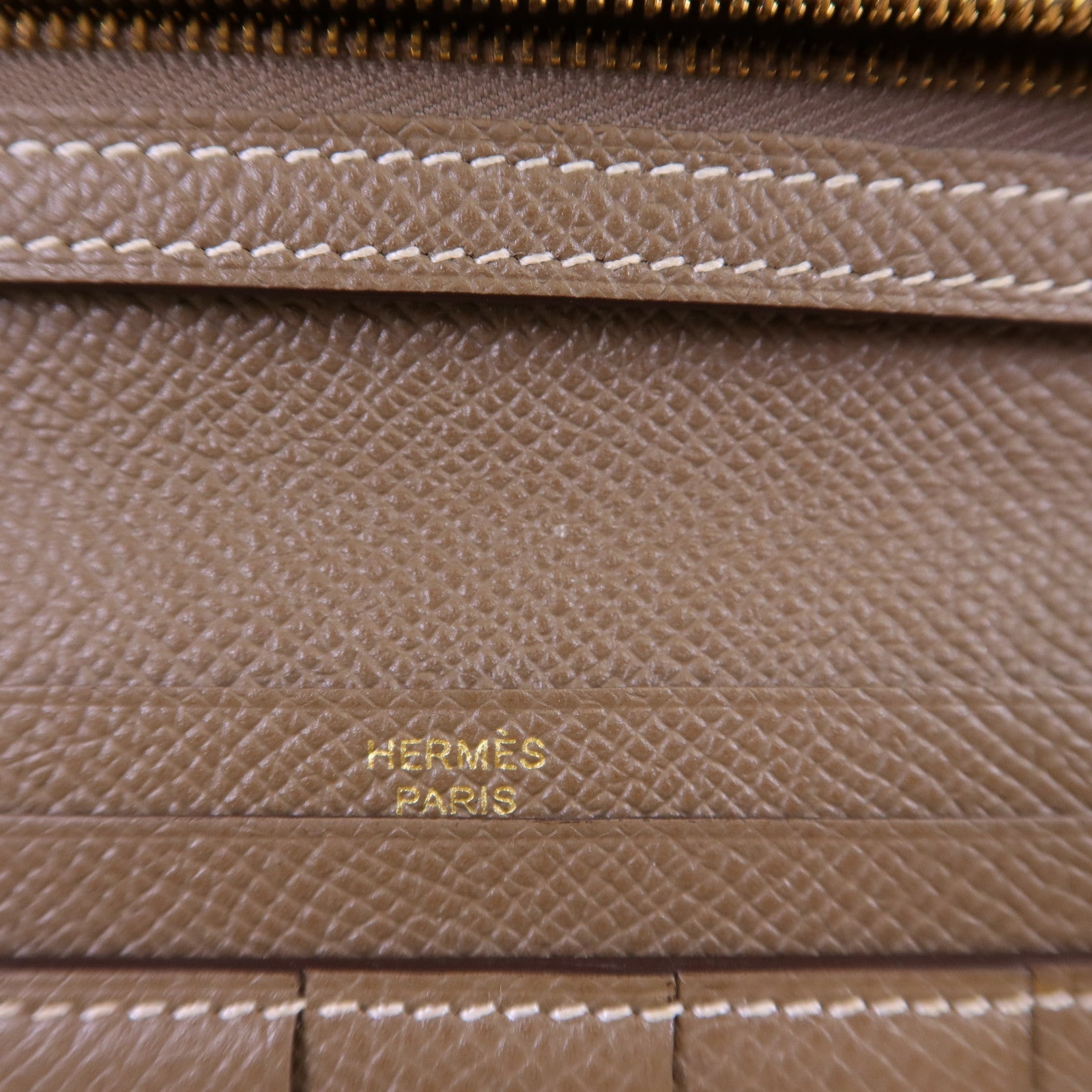 HERMES Epsom皮革Bearn Long Wallet金扣長錢包