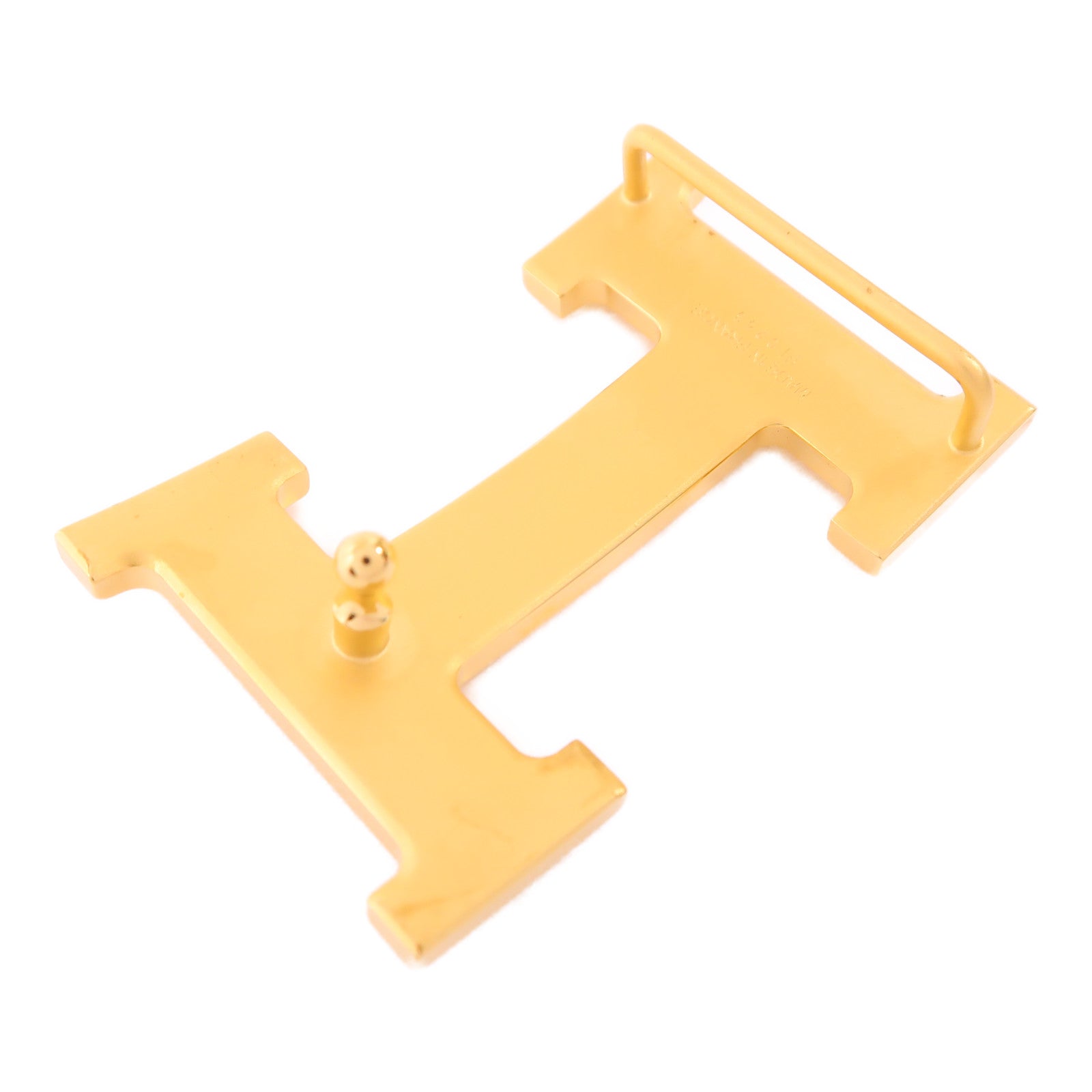 HERMES Togo皮革H Belt金扣皮帶Noir/Gold