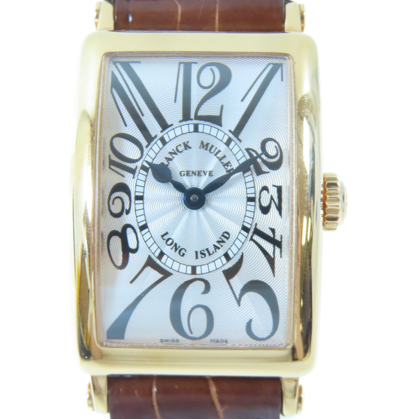FRANCK MULLER Long Island 18K黃金手錶石英機芯白色