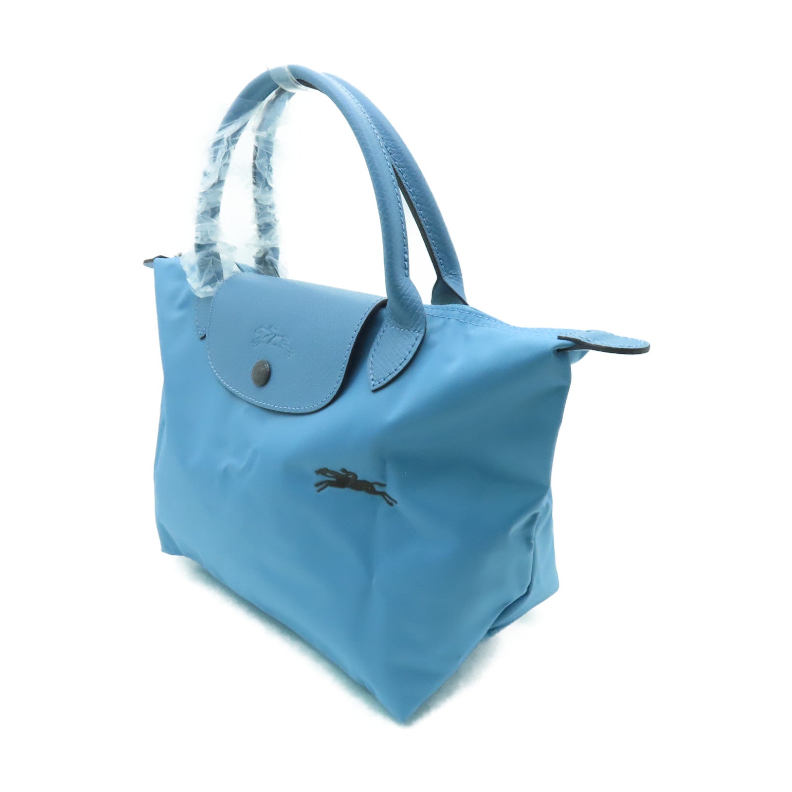 Longchamp 【激減優惠】尼龍Handbag銀扣手挽袋藍色