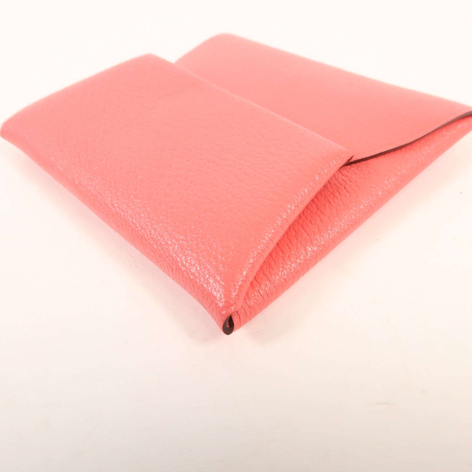 HERMES 【激減優惠】Chevre皮革Bastia錢包Pink