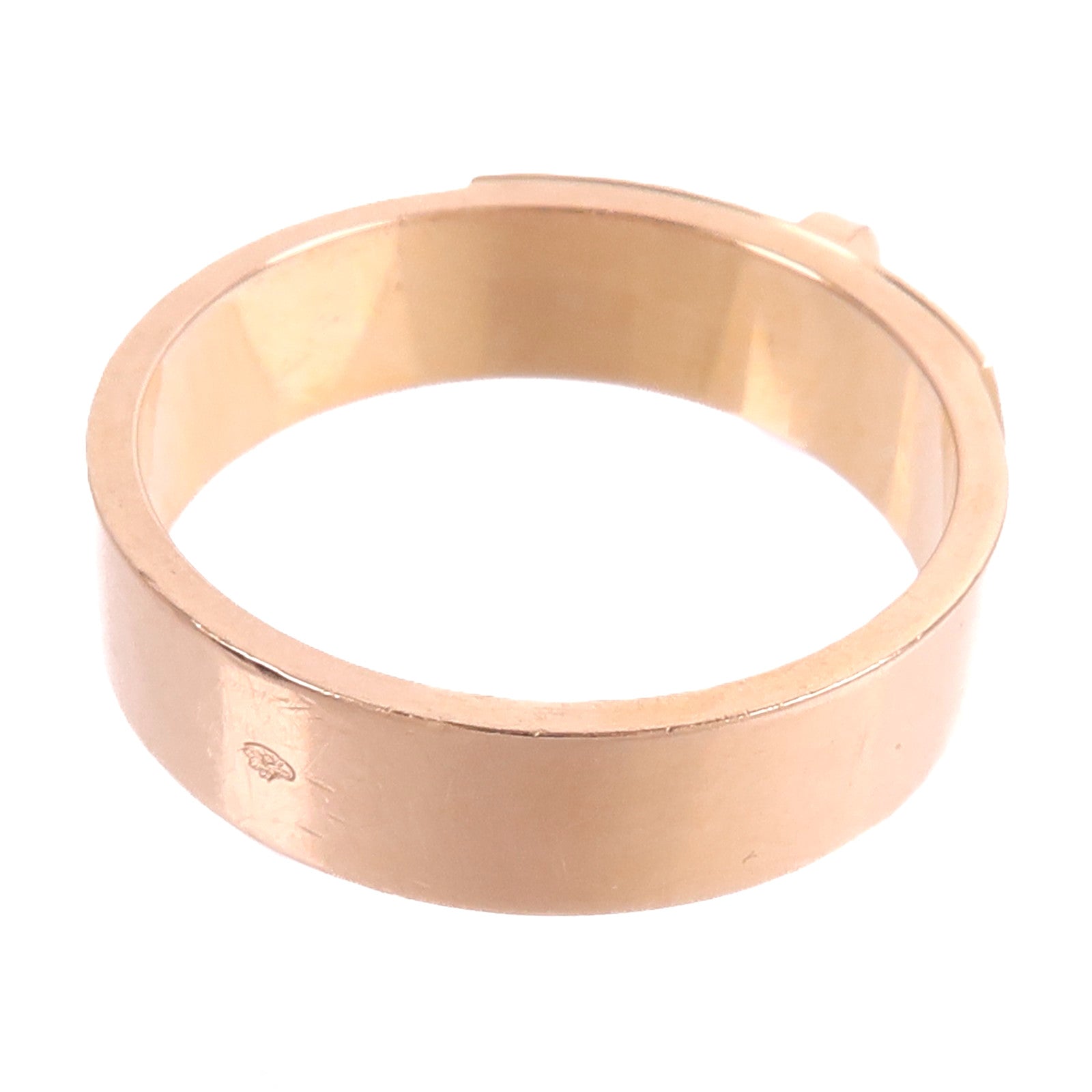 HERMES 18K玫瑰金Kelly Ring戒指