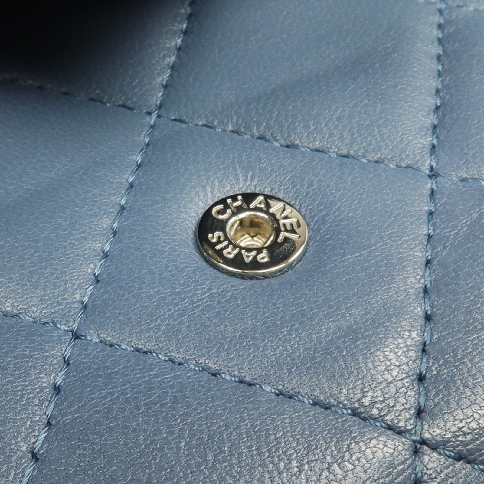 CHANEL 羊皮皮革Long Wallet銀扣長錢包